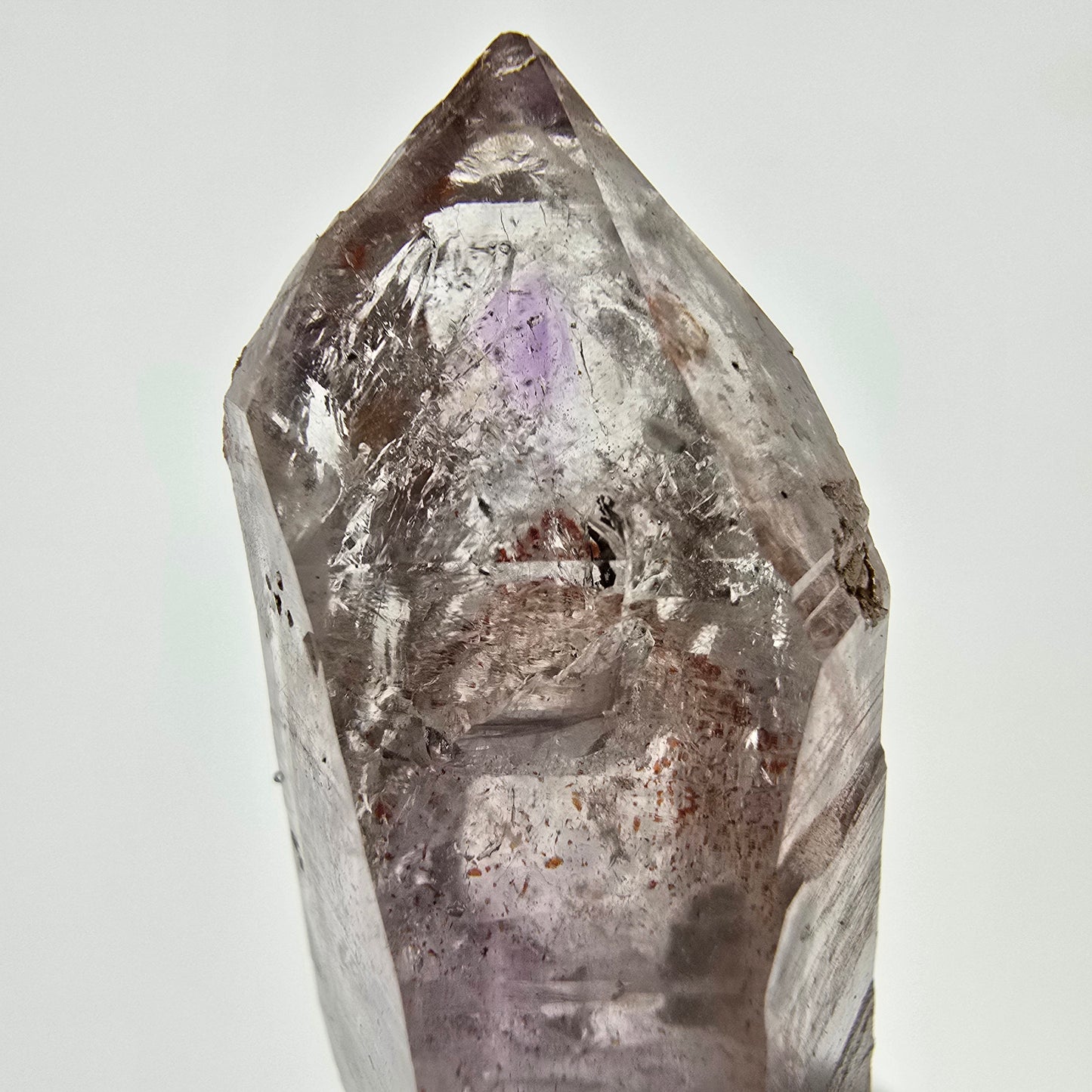 Sceptre d'améthyste fantôme Enhydro, 2 pochettes à bulles Saint-Valentin, Namibie 60 x 21 x 16 mm
