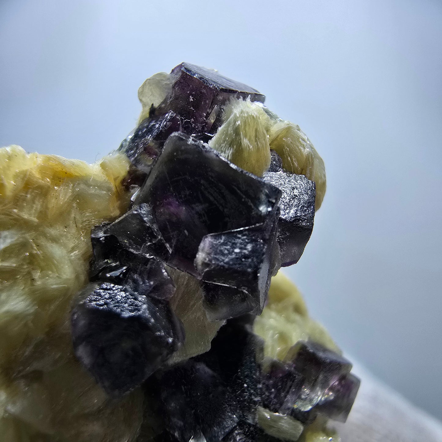Colorful Phantom Fluorite Cubes Hyalite Muscovite Schorl Erongo, Namibia 67*55*35mm