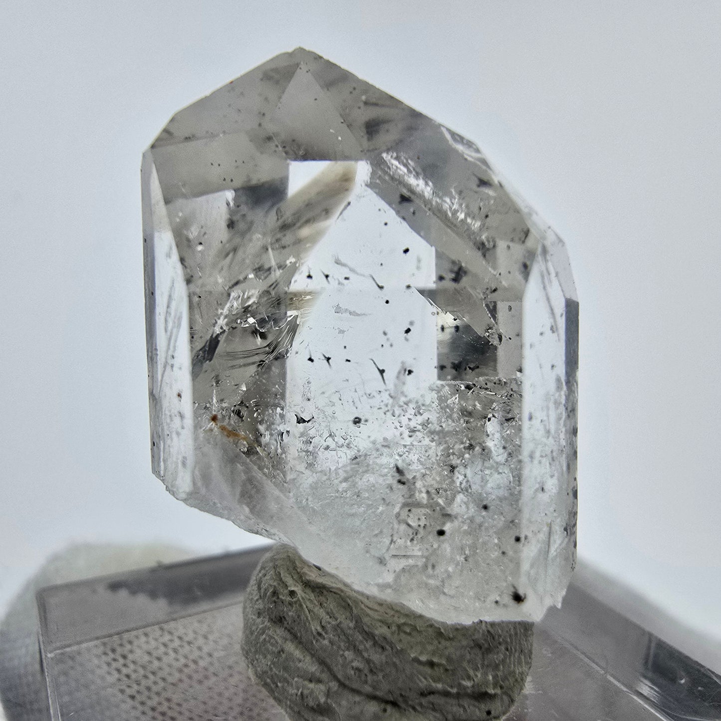 Klarer Phantom Hämatit Quarz Kristall Streep Mine, Goboboseb, Namibia 29*18*16mm