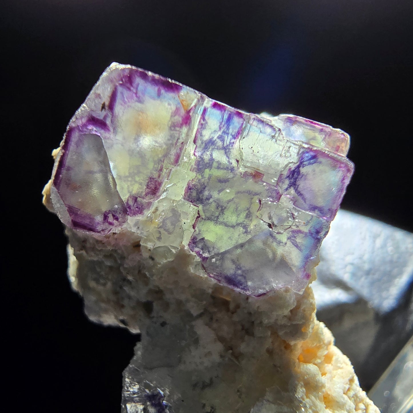 Cubes de fluorite Zonar rares, stade orthoclase, Erongo namibie, Collection 35x21x18mm