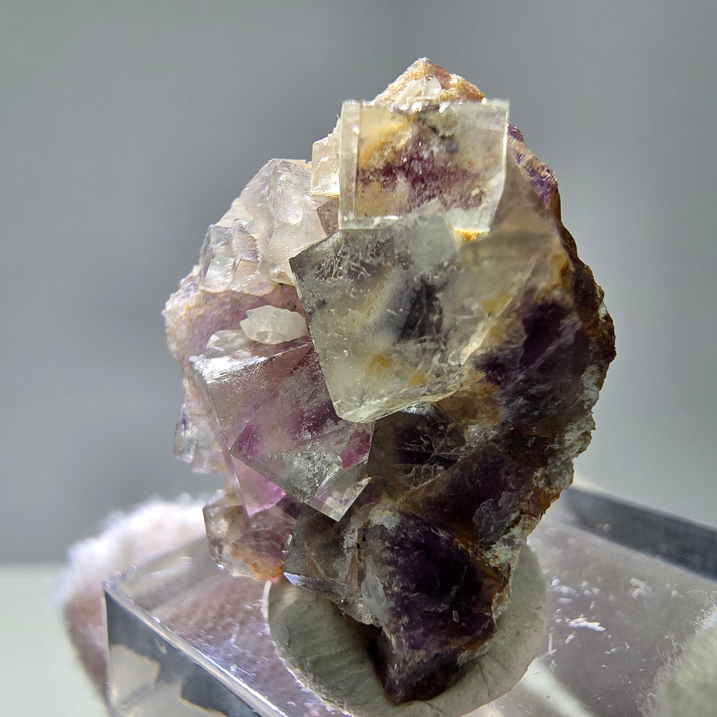 Cubes de fluorite fantôme UV rares, qualité quartz Brandberg, Namibie 28*18*17mm