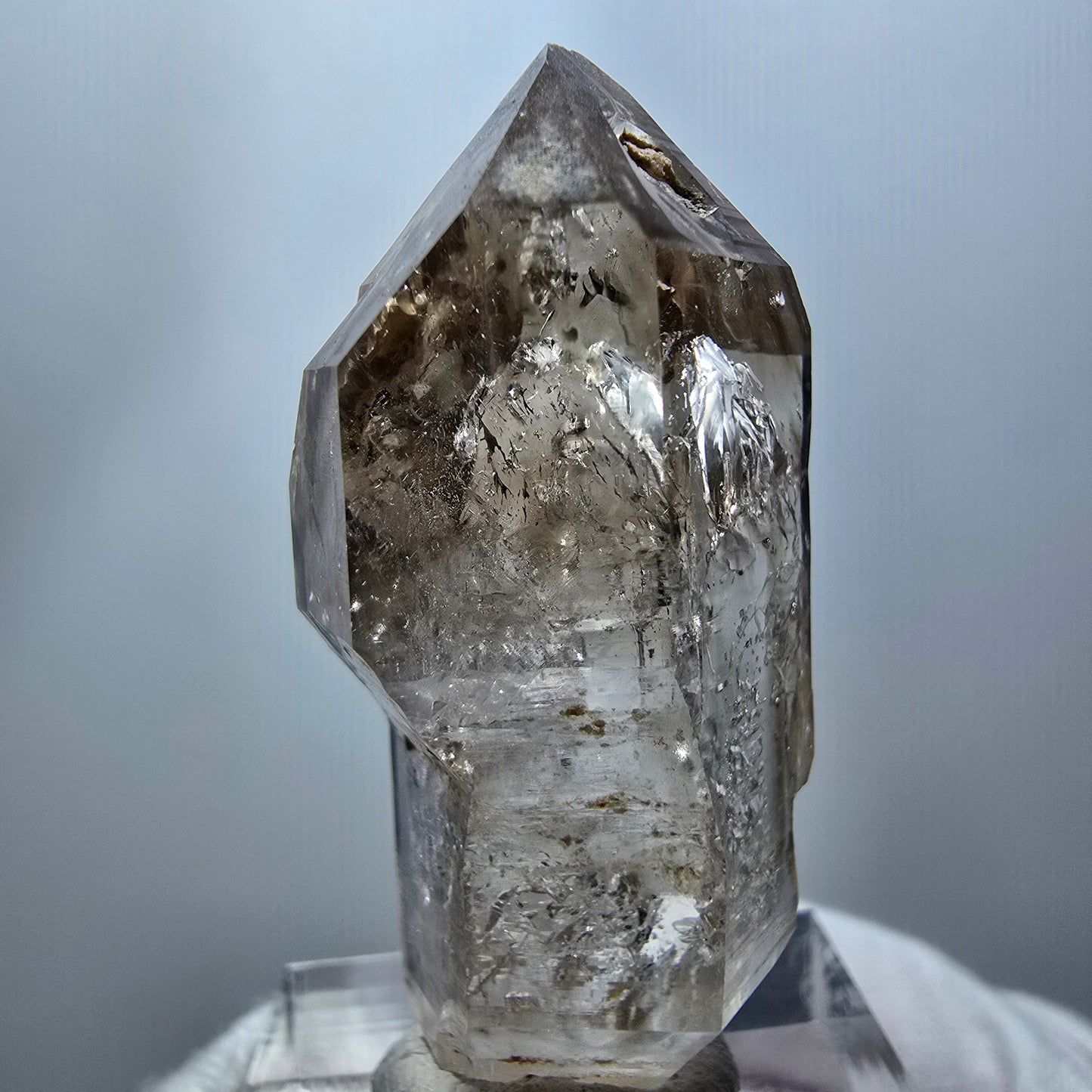 Enhydro Phantom Smoky Quartz Scepter, 2x Bubble Goboboseb, Namibia 43*20*15mm