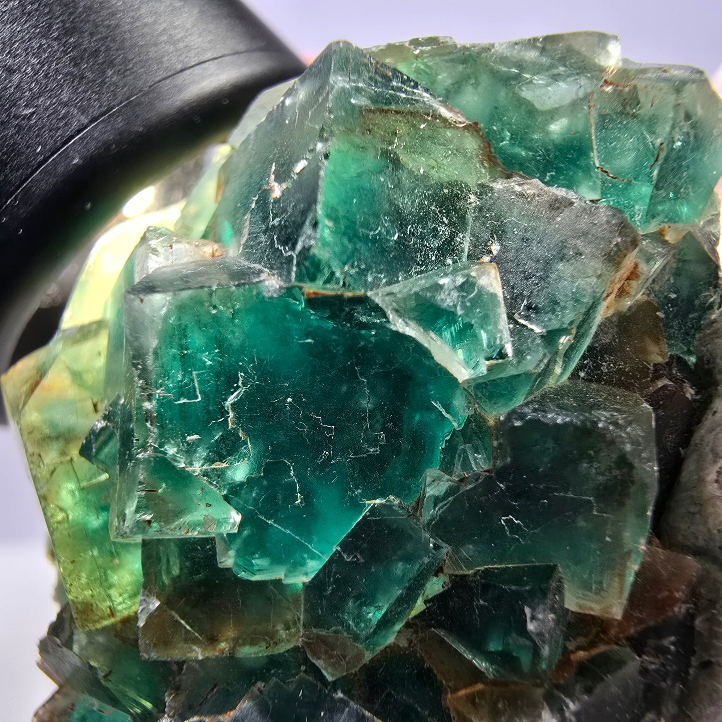 Seltene Phantom Fluorit Würfel Stufe, grün Okorusu, Namibia 41*34*20mm