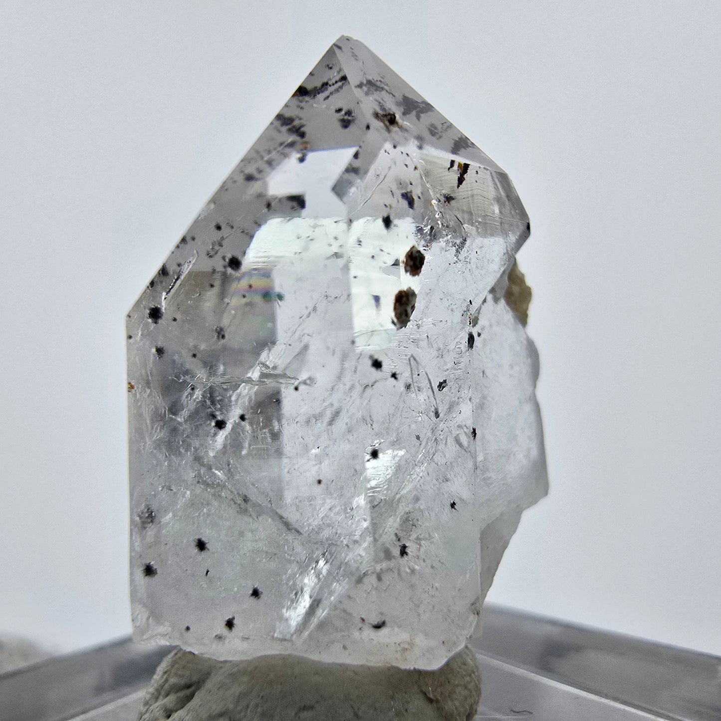Harlekin Quarz mit Hämatit Streep Mine Goboboseb Namibia 27*17*12mm Sammlung