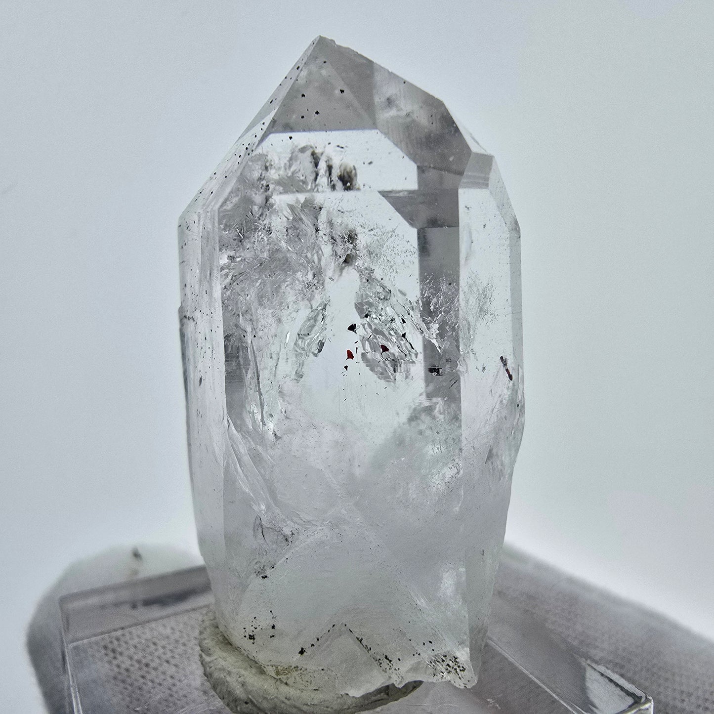 Klarer Phantom Hämatit Quarz Kristall Streep Mine, Goboboseb, Namibia 38*20*20mm