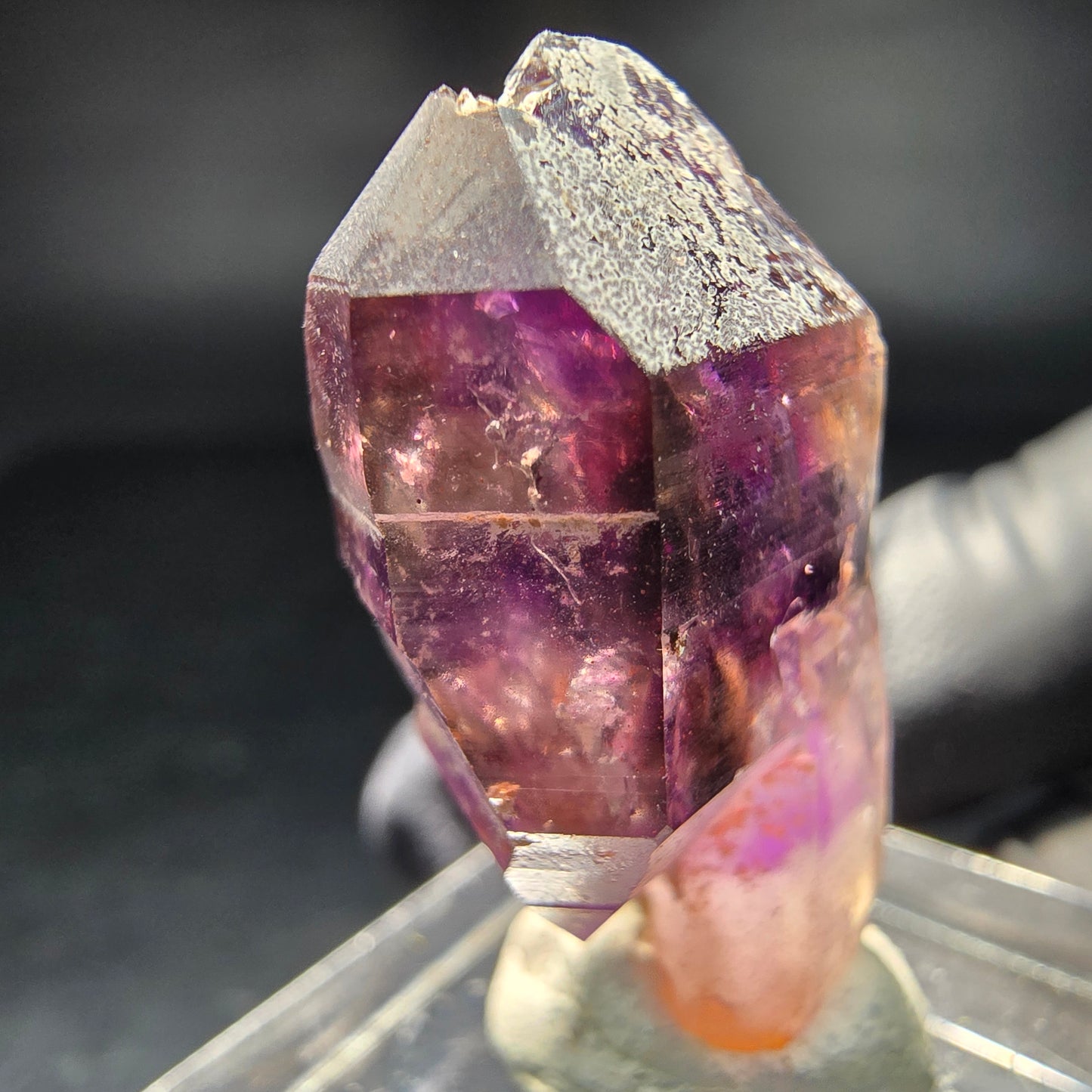 Seltene Phantom Amethyst Doppelender Zepter Goboboseb, Namibia 33*17*11mm