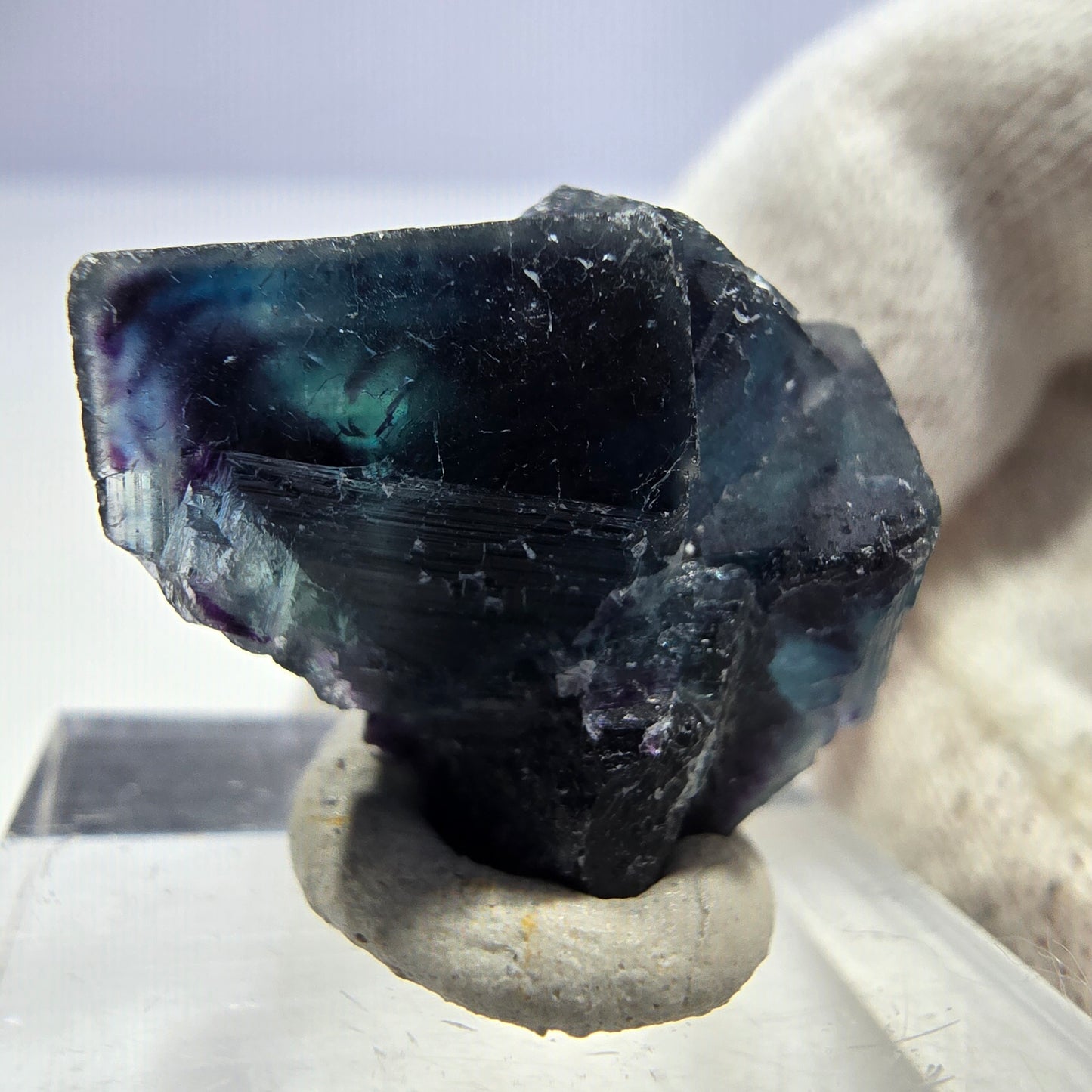 Phantom Fluorit Würfel Stufe, zonal - Neuer Fund! Okorusu, Namibia 27*20*14mm