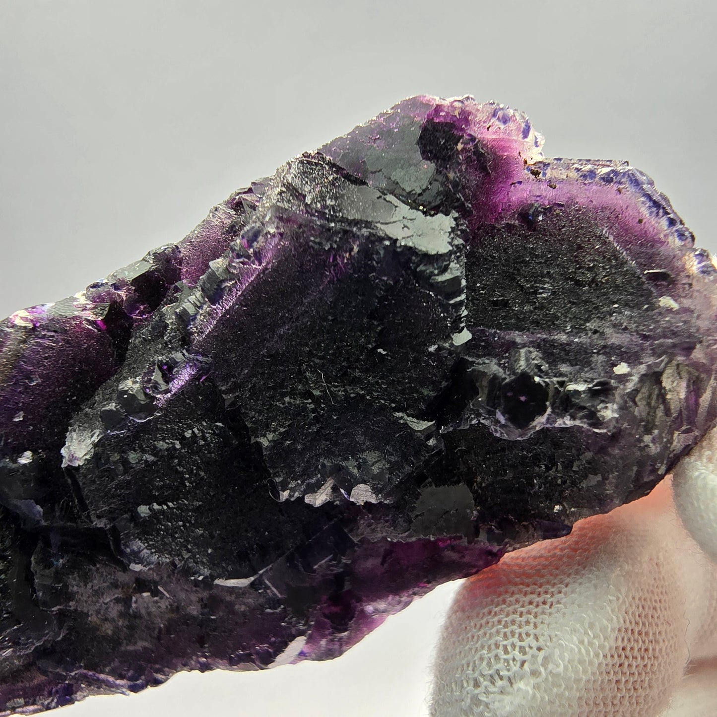 Schöne Phantom Fluorit Würfel Stufe lila Okorusu, Namibia 61*31*11mm Sammlung