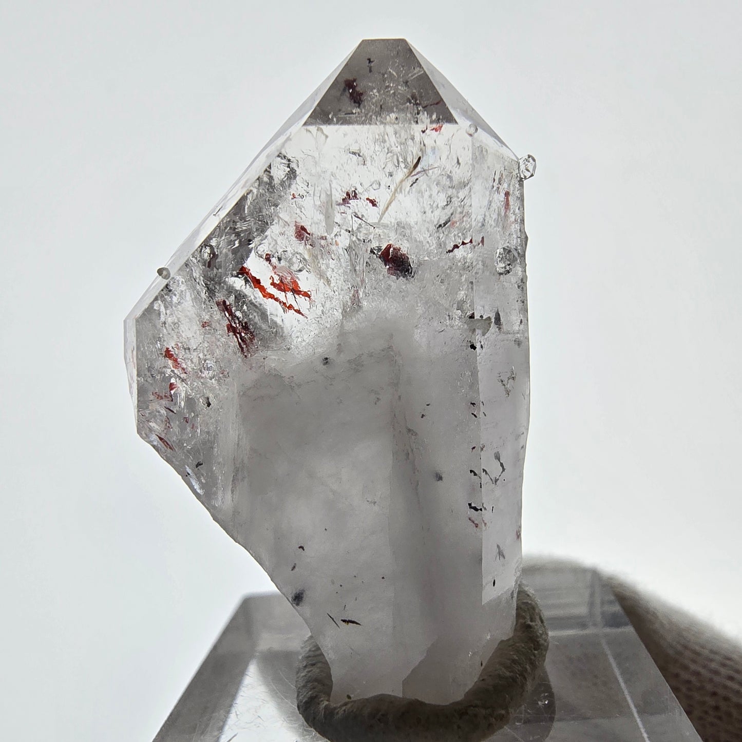Harlequin Phantom Smoky Quartz with Analcim Streep Mine, Goboboseb, Namibia 37*23*13mm