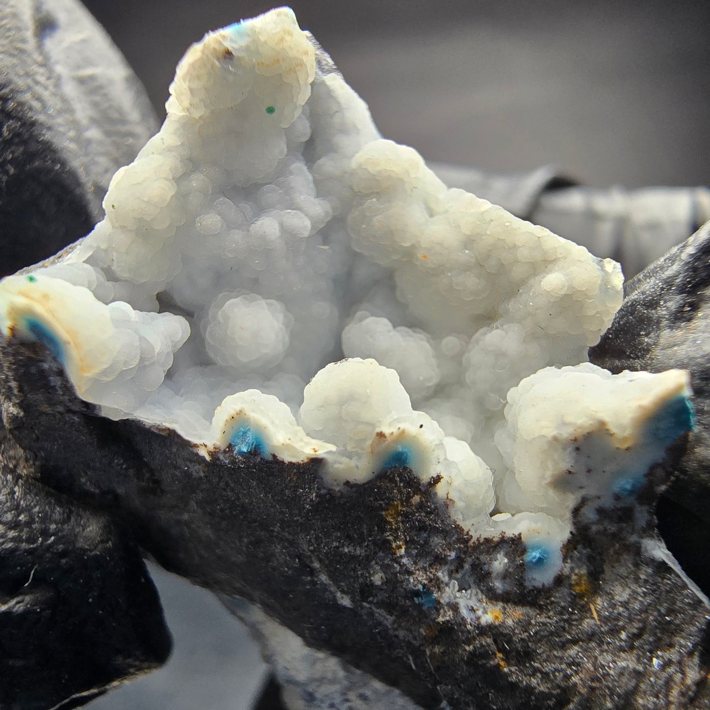 Rare Shattuckite specimen blue, sphere crystals Kaokoveld, Namibia 36*28*23mm