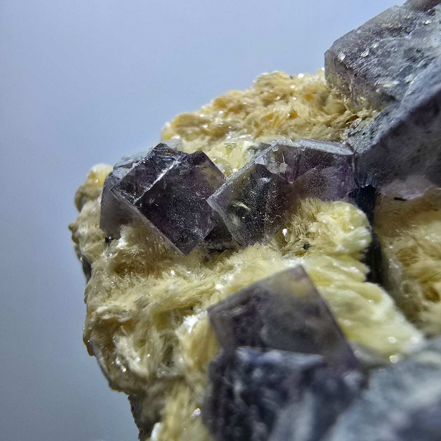 Colorful Phantom Fluorite Cubes Schorl Tourmaline Muscovite Erongo, Namibia 53*45*21mm