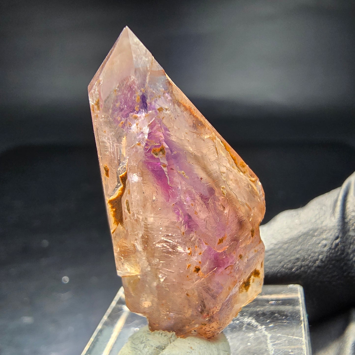 Seltene Phantom Amethyst Doppelender Zepter Brandberg, Namibia 38*18*13mm