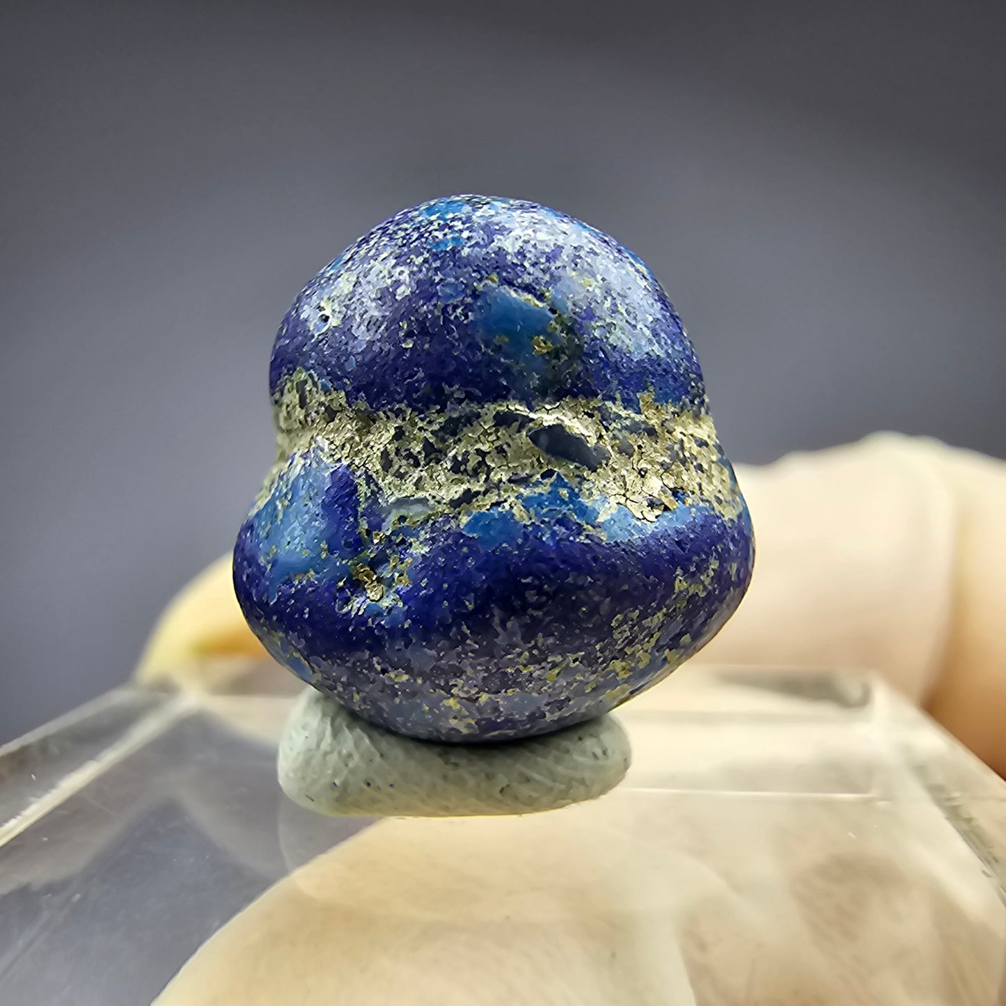 Seltene große Azurit Blueberry - poliert 14,6mm Durchmesser aus USA, New Mexico