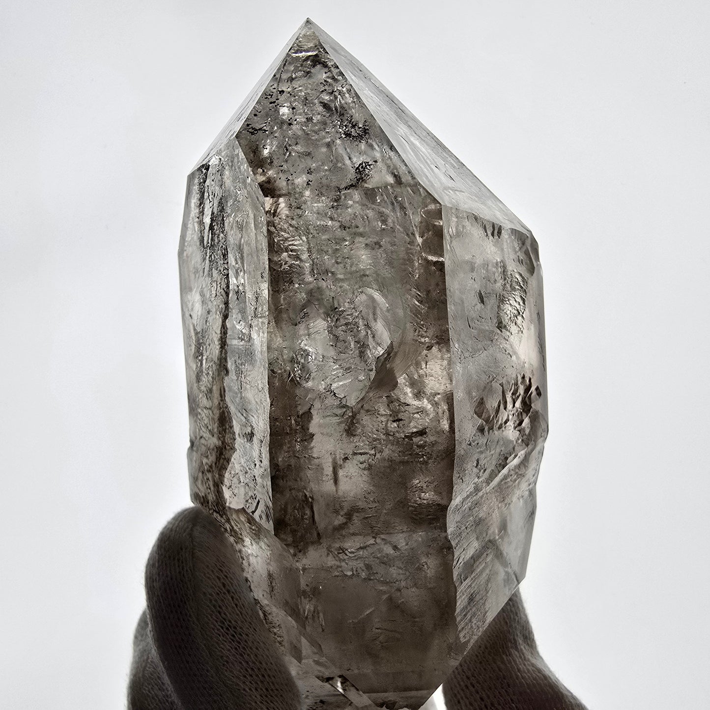 XL Enhydro Window Smoky Quartz Scepter, 2x Bubble (large) Valentine Pocket Namibia 121*67*55mm