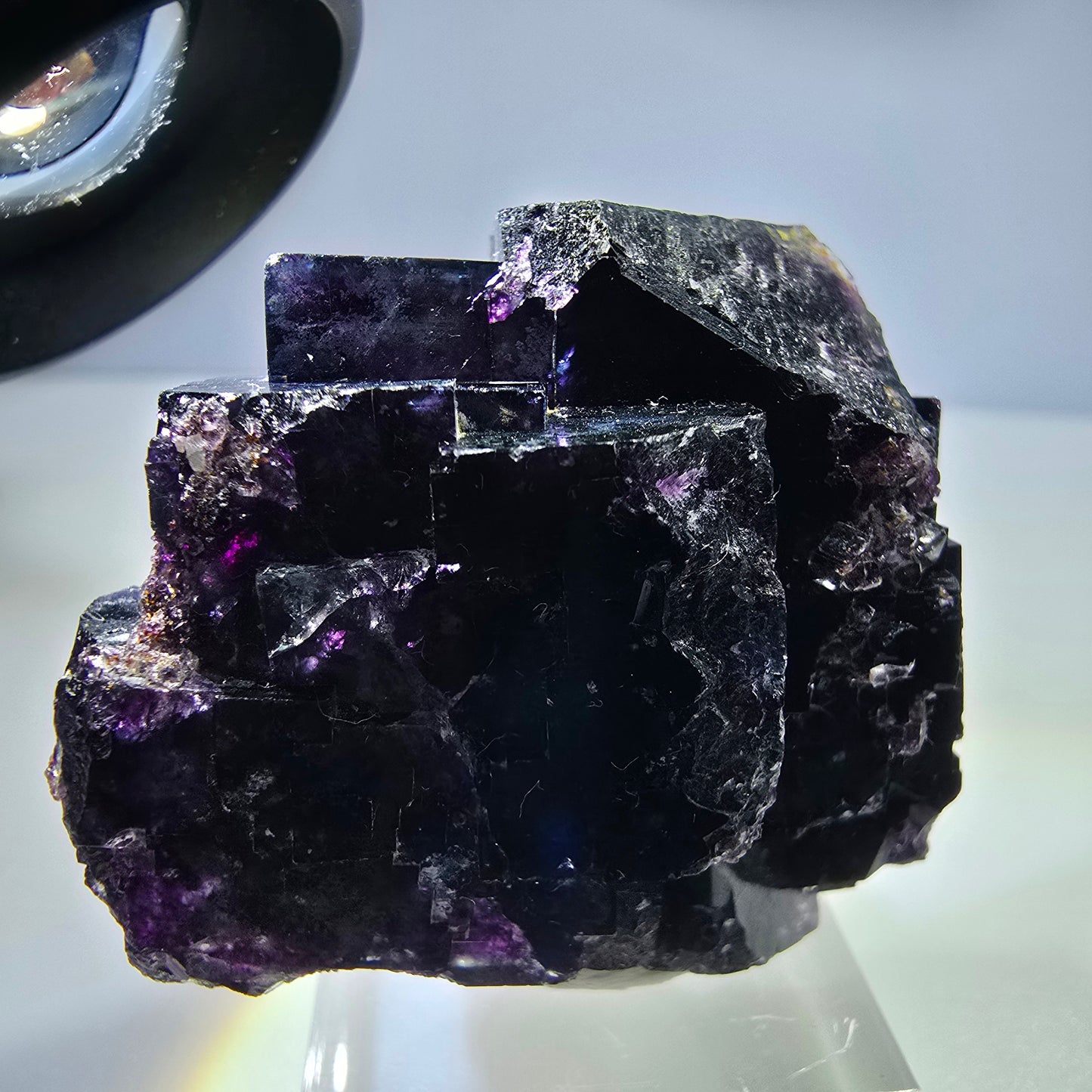 Phantom Fluorit Würfel Stufe parkettiert zonal Okorusu, Namibia 51*46*27mm