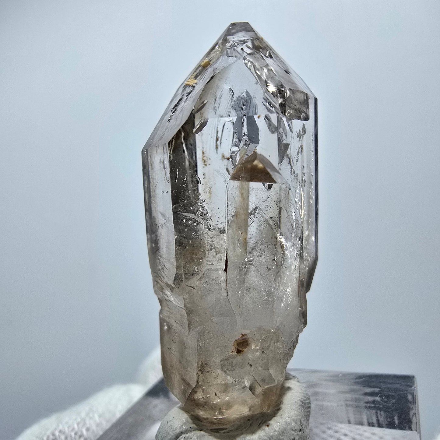 Klare Phantom Rauchquarz DT Zepter Spitze Goboboseb, Namibia 39*16*13mm