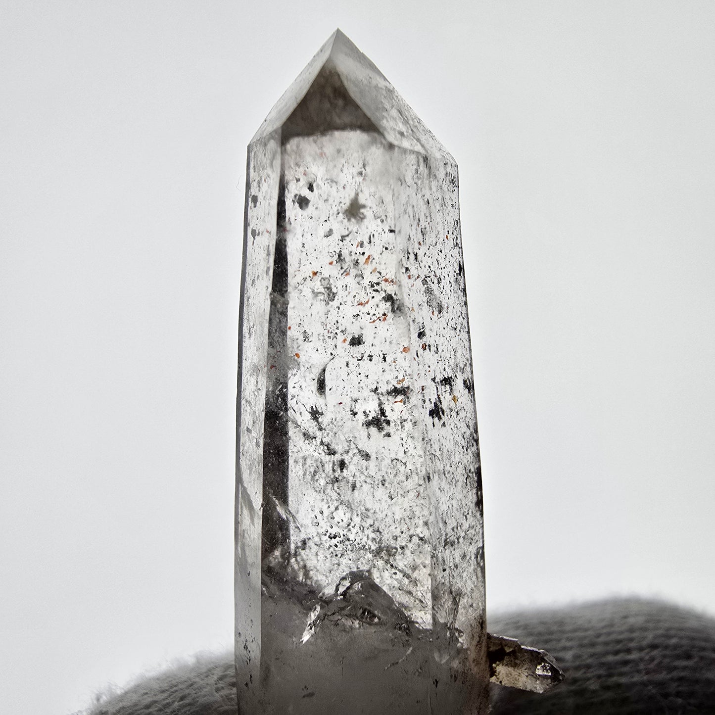 Sceptre de poche Saint-Valentin en quartz fumé fantôme squelette, Namibie 60 x 18 x 14 mm