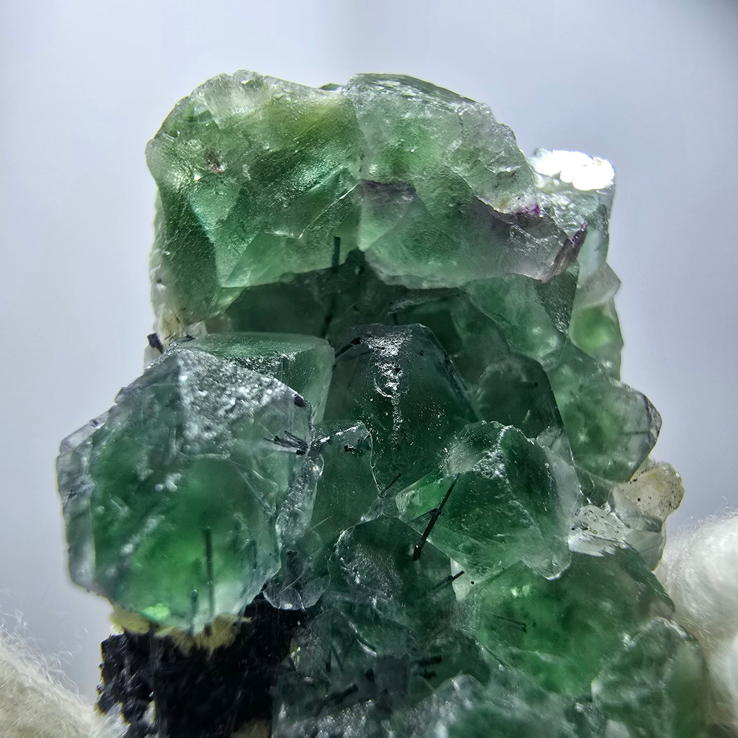 Phantom Fluorite Cube Muscovite Schorl Tourmaline Specimen Erongo, Namibia 45*23*24mm