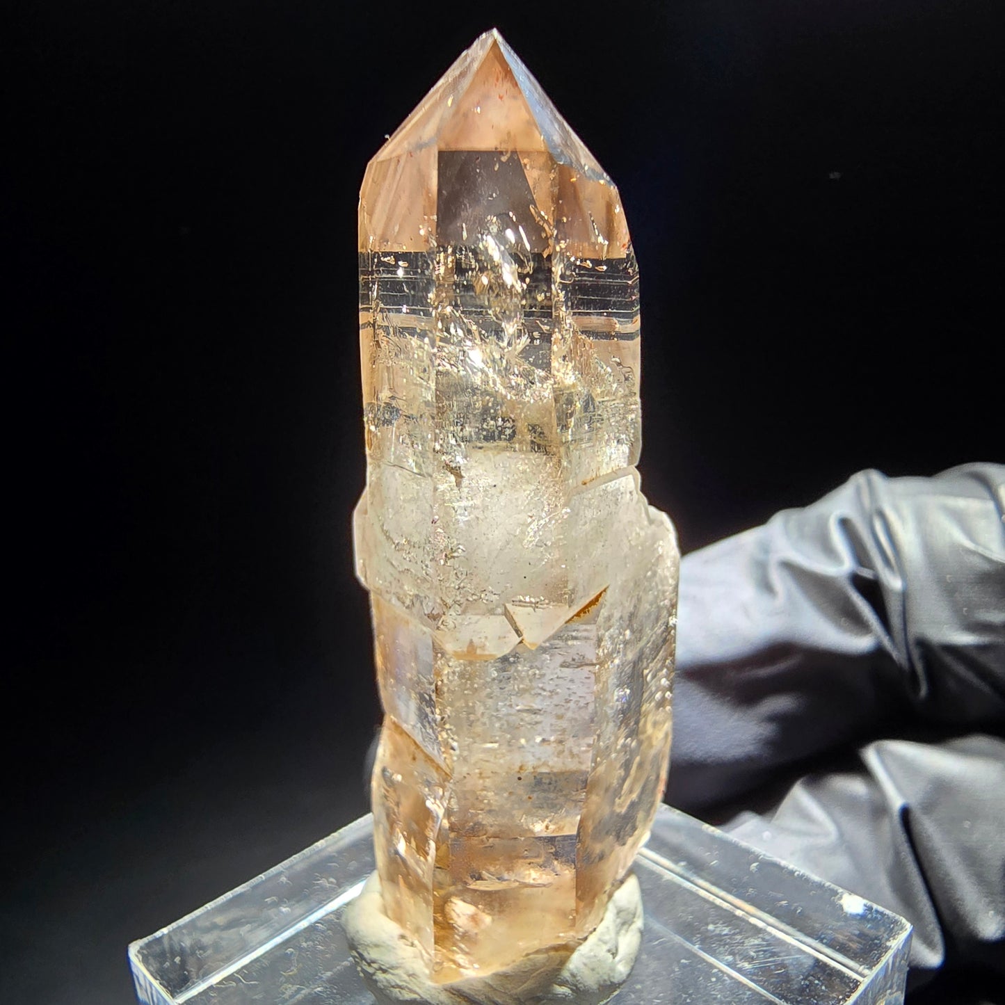 Klare Phantom Rauchquarz Zepter Spitze Goboboseb, Namibia 42*19*12mm Sammlung