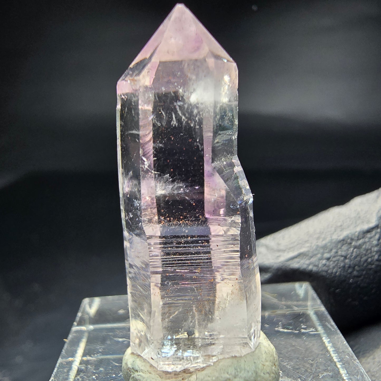 Klare Phantom Amethyst Zepter Spitze Goboboseb Namibia 31*11*9mm Sammlung