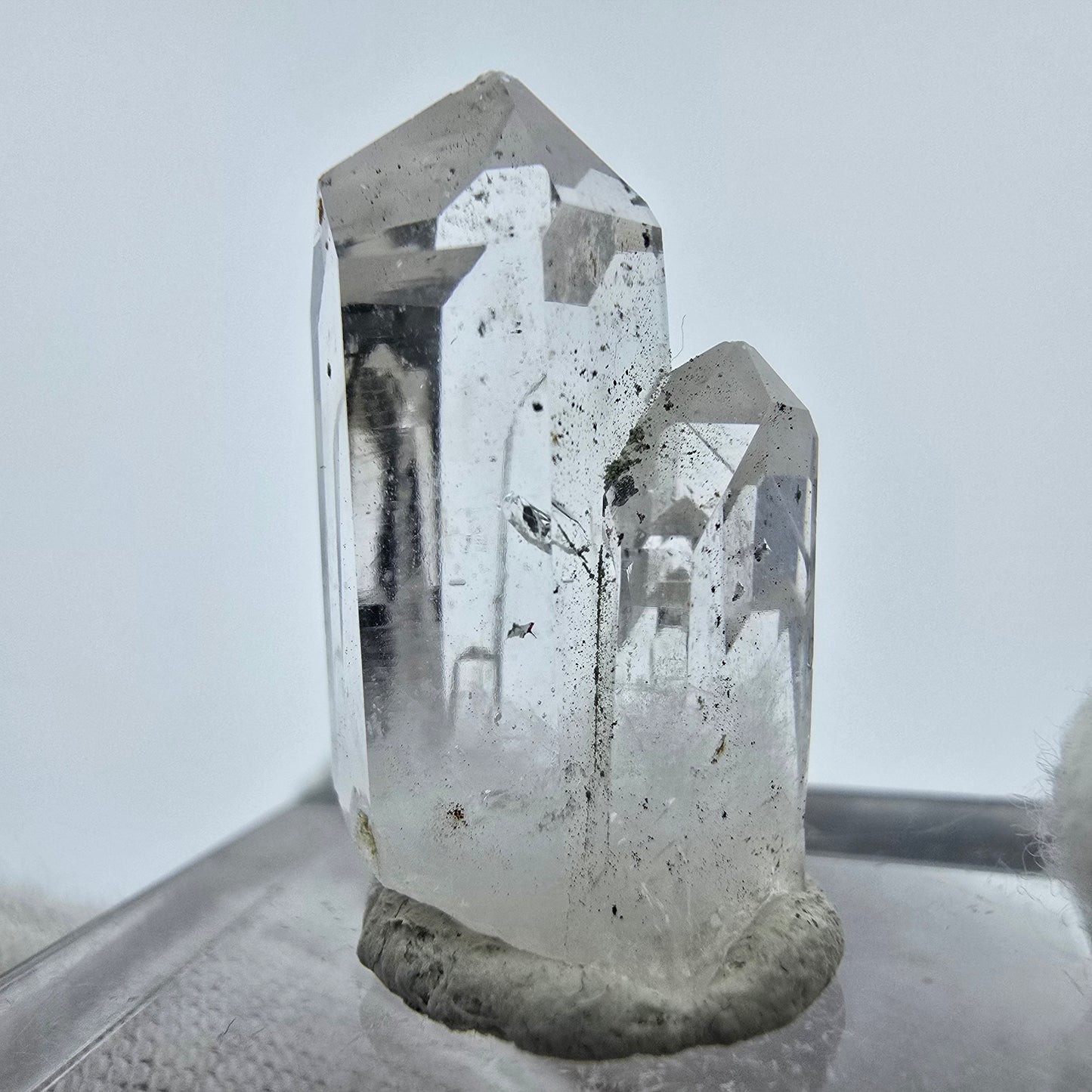 Klarer Phantom Hämatit Quarz Kristall Streep Mine, Goboboseb, Namibia 22*12*11mm