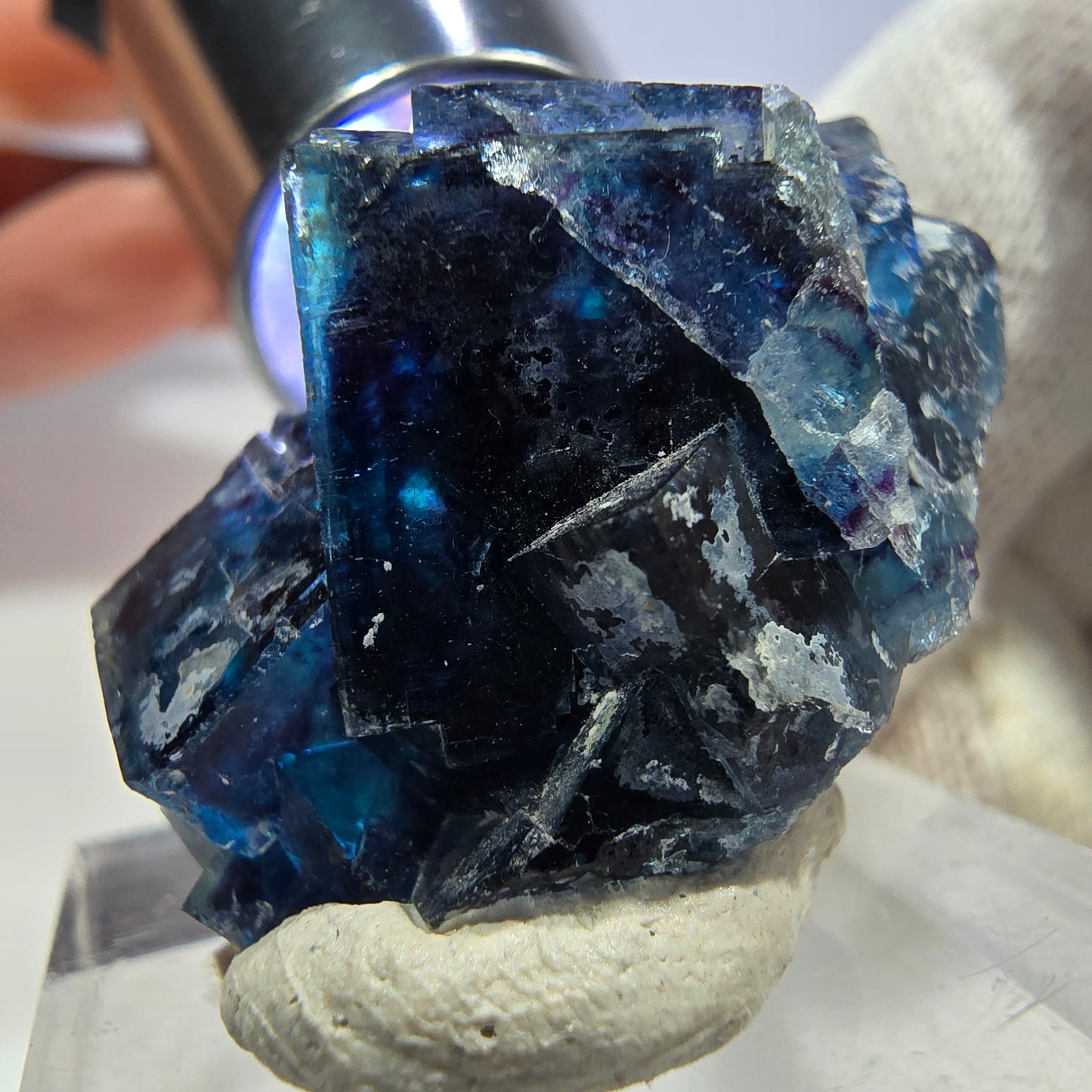 Phantom Fluorit Würfel Stufe, zonal - Neuer Fund! Okorusu, Namibia 32*27*17mm