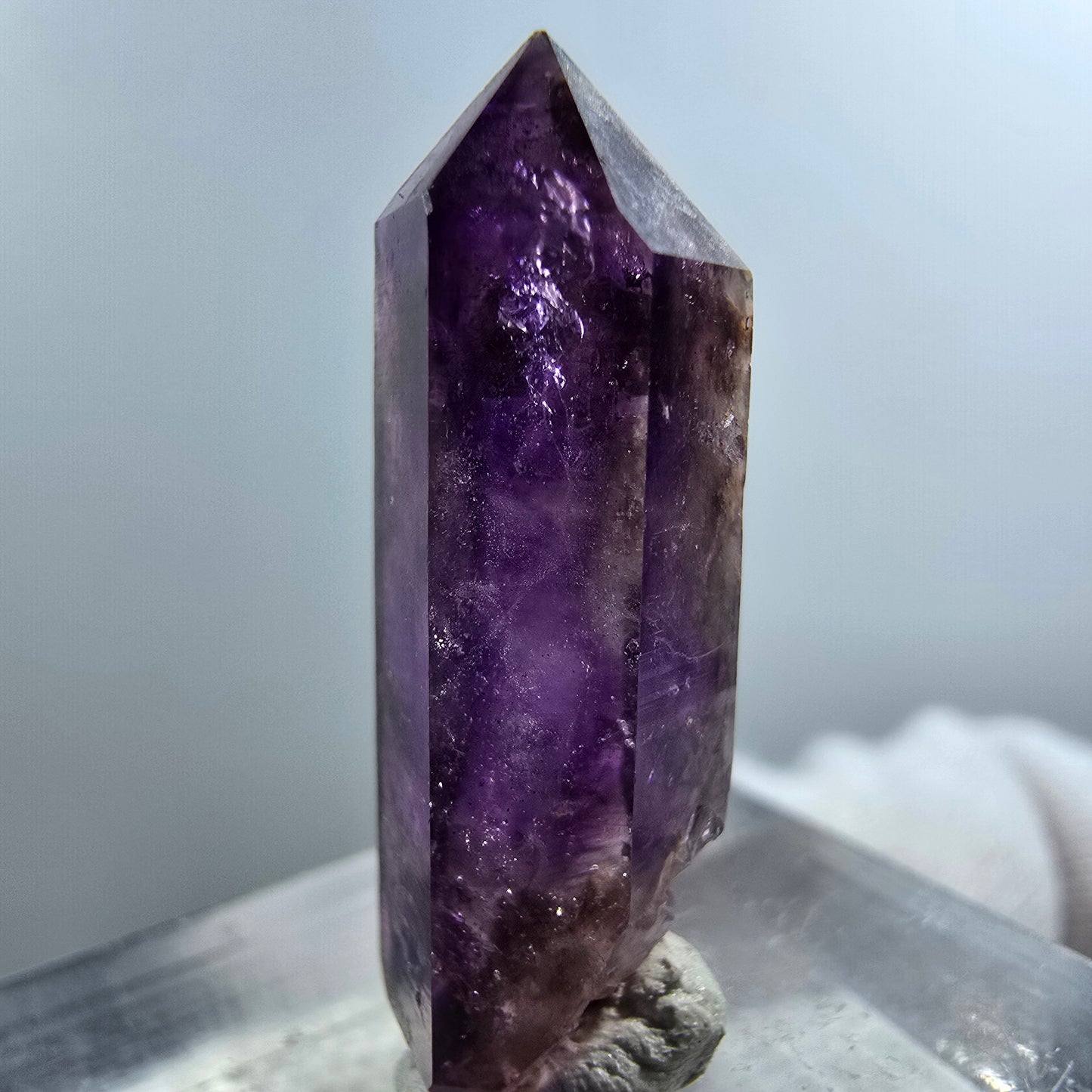 Améthyste fantôme rare DT Scepter Point Goboboseb, Namibie 26*9*9mm