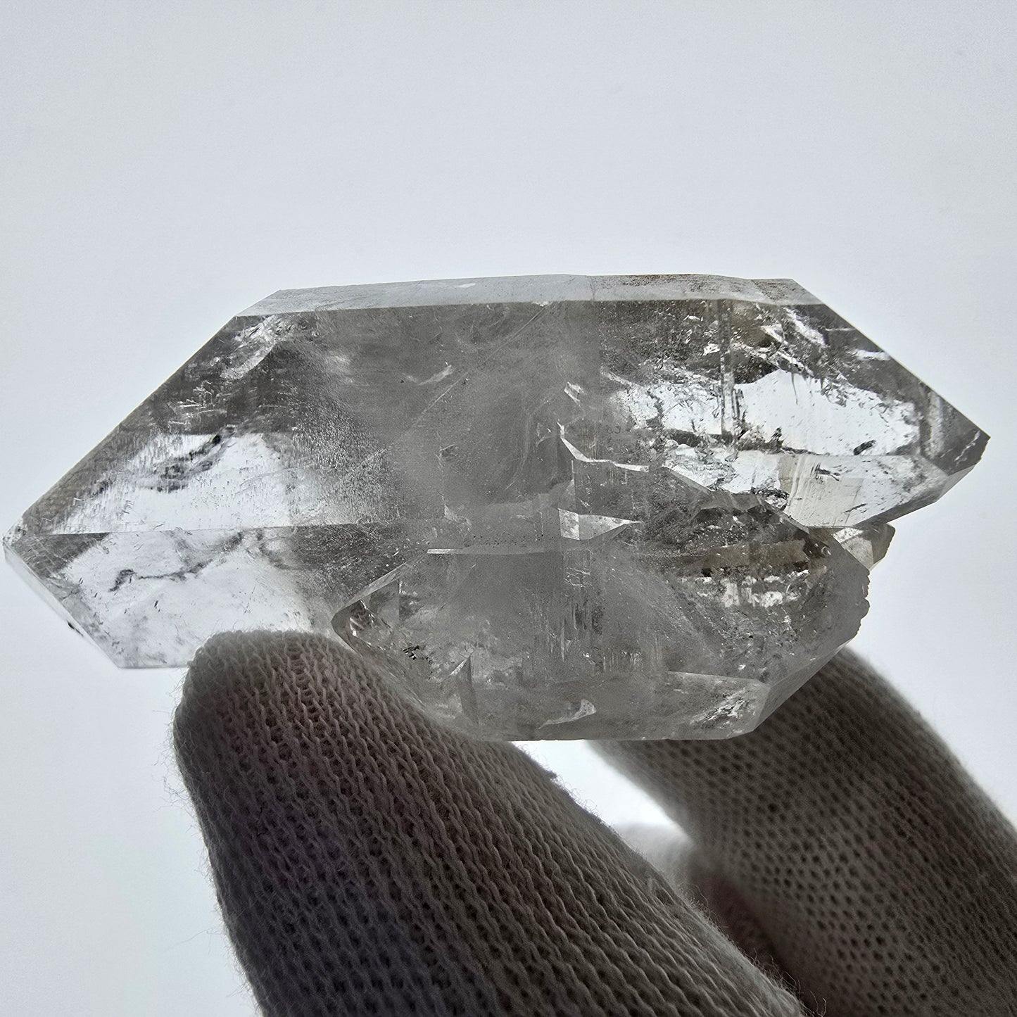 Sceptre de poche Saint-Valentin en quartz fumé fantôme squelette, Namibie 61 x 25 x 23 mm