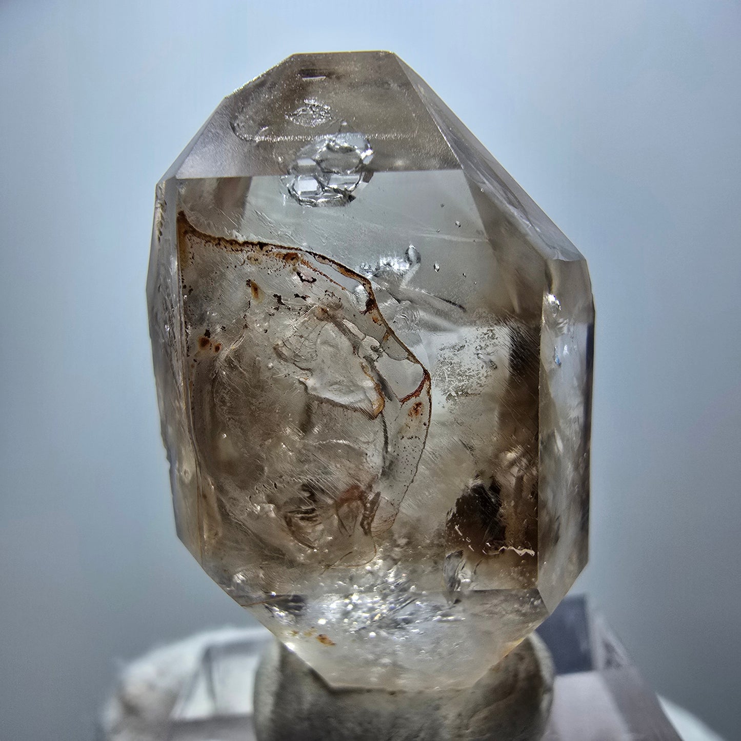 Klarer Phantom Rauchquarz Doppelender Kristall Goboboseb, Namibia 36*21*17mm