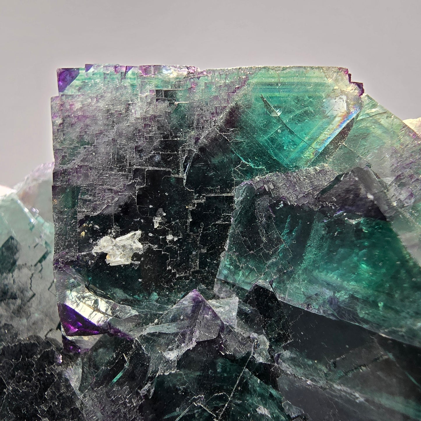 Große Phantom Fluorit Würfel Stufe grün lila Okorusu Namibia 93*89*37mm Sammlung