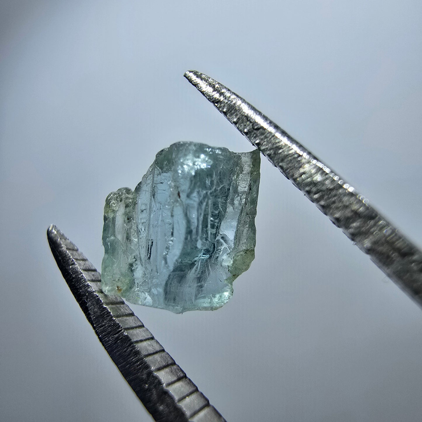 Cristal rare de tourmaline elbaïte, vert bleu Minas Gerais, Brésil #7987