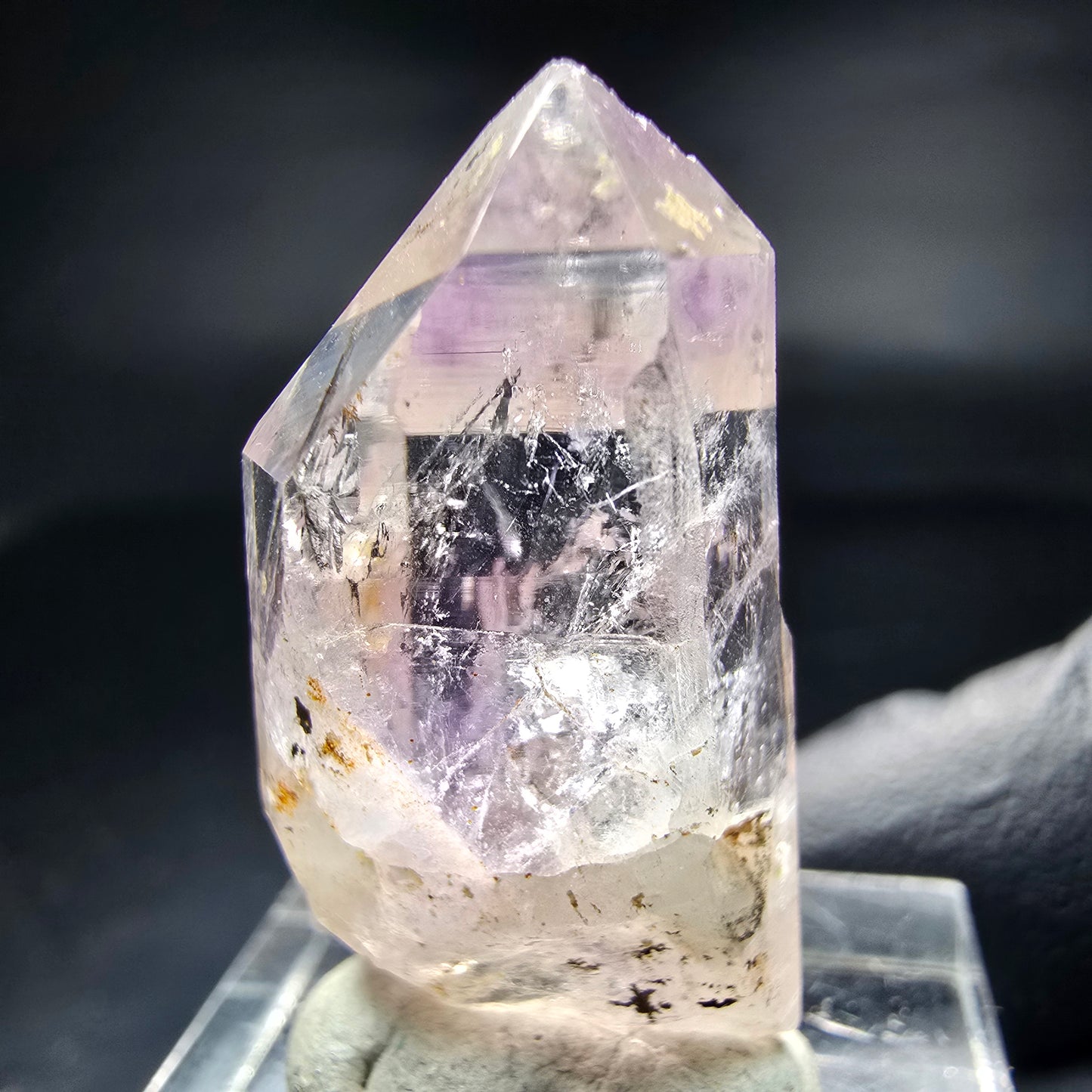 Klare Phantom Amethyst Zepter Spitze Goboboseb Namibia 31*13*12mm Sammlung
