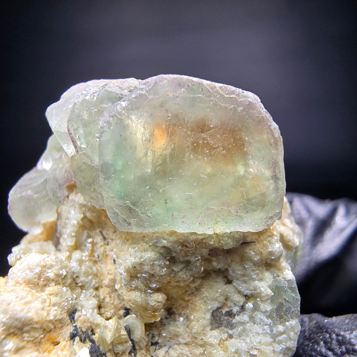 Cube de fluorite fantôme, Collection Schörl Tourmaline Stage Erongo namibie 45*34*29mm