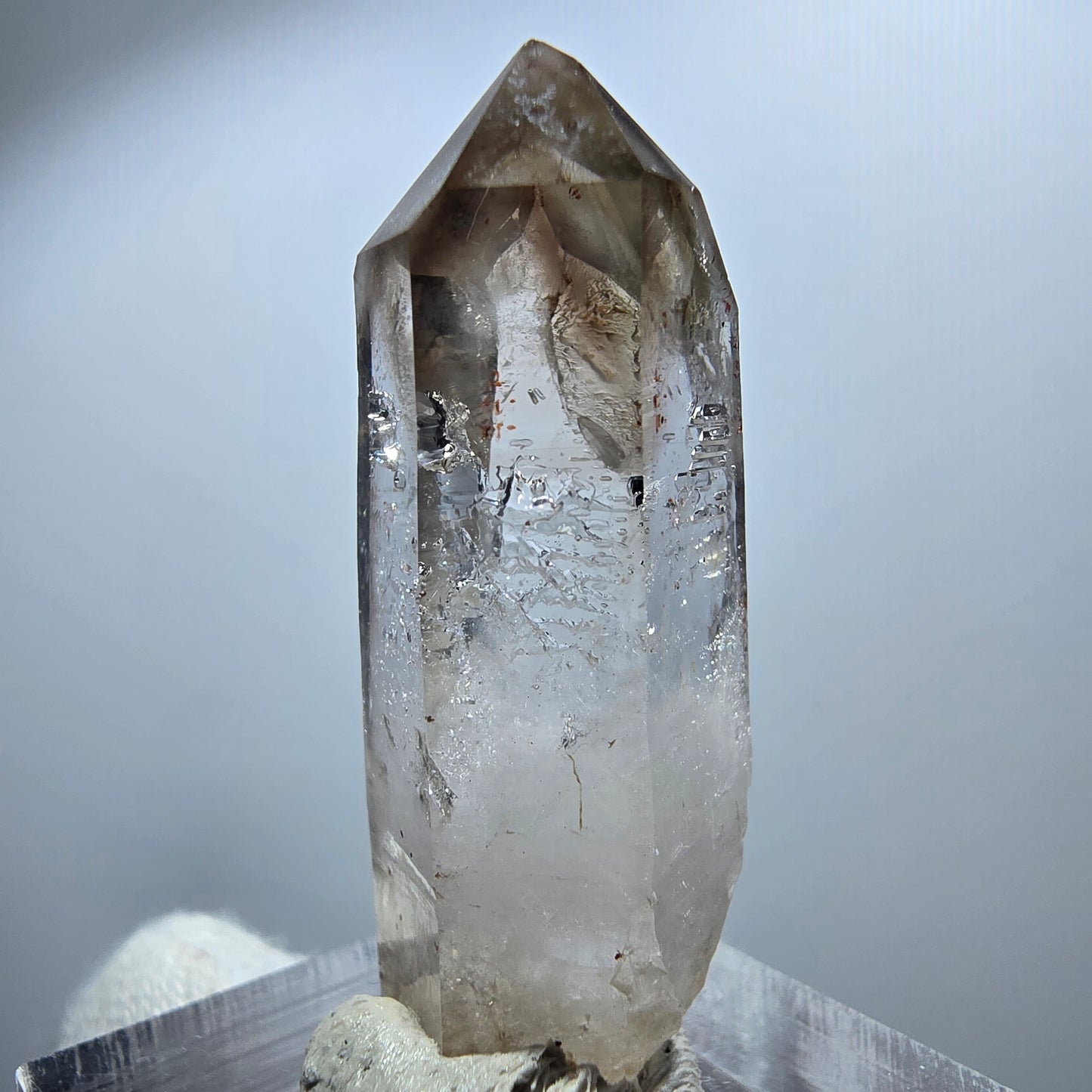 Enhydro Phantom Smoky Quartz Scepter, 1x Bubble Goboboseb, Namibia 39*12*14mm