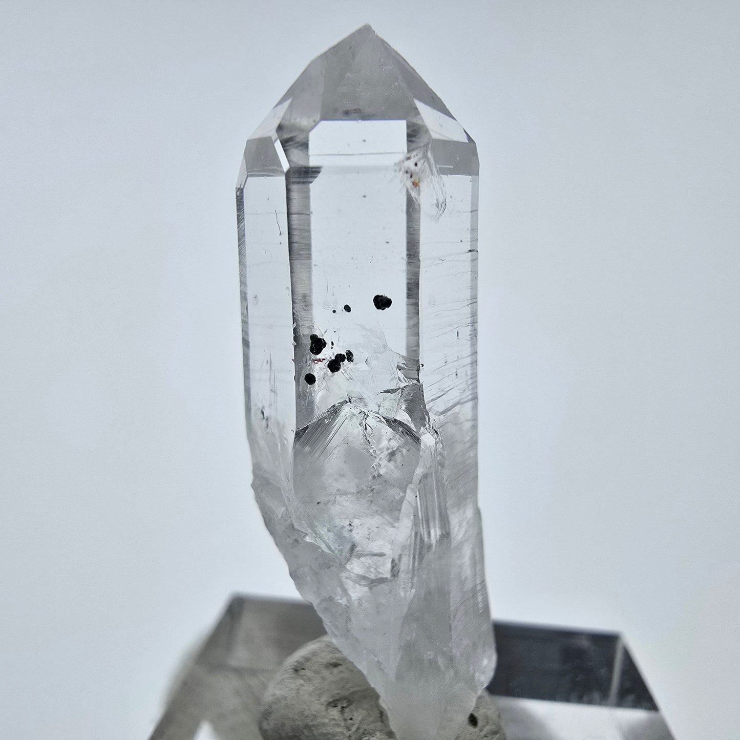Klarer Phantom Hämatit Quarz Kristall Streep Mine, Goboboseb, Namibia 37*12*10mm