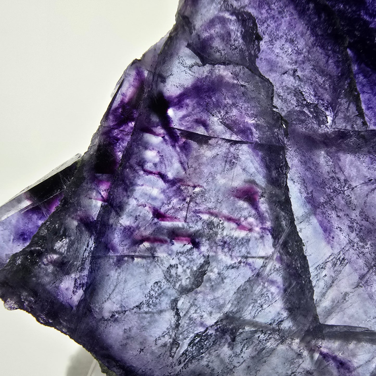 Seltene Phantom Fluorit Scheibe lila blau Okorusu, Namibia 58*38*5mm Sammlung