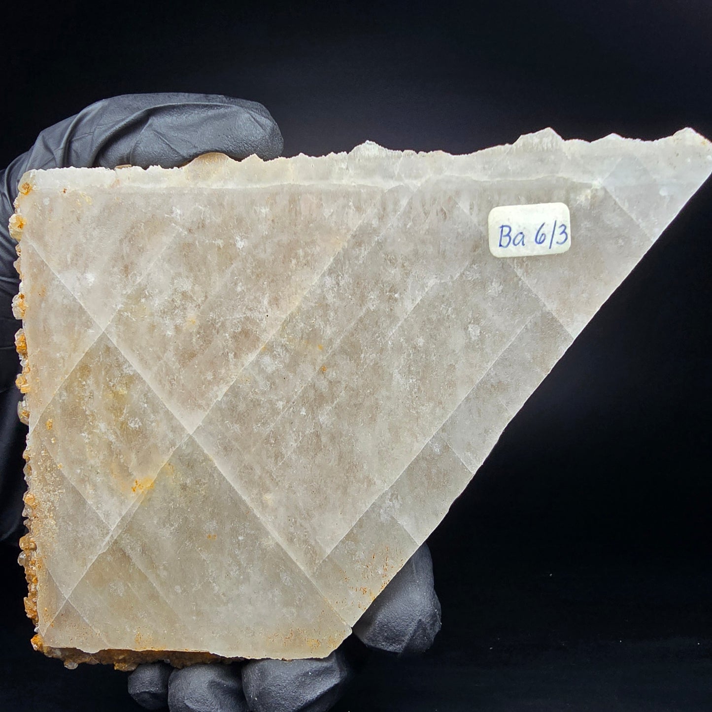 Schöne Baryt (?) Stufe weiß braun 117*92*14mm Unbekannt Mineraliensammlung