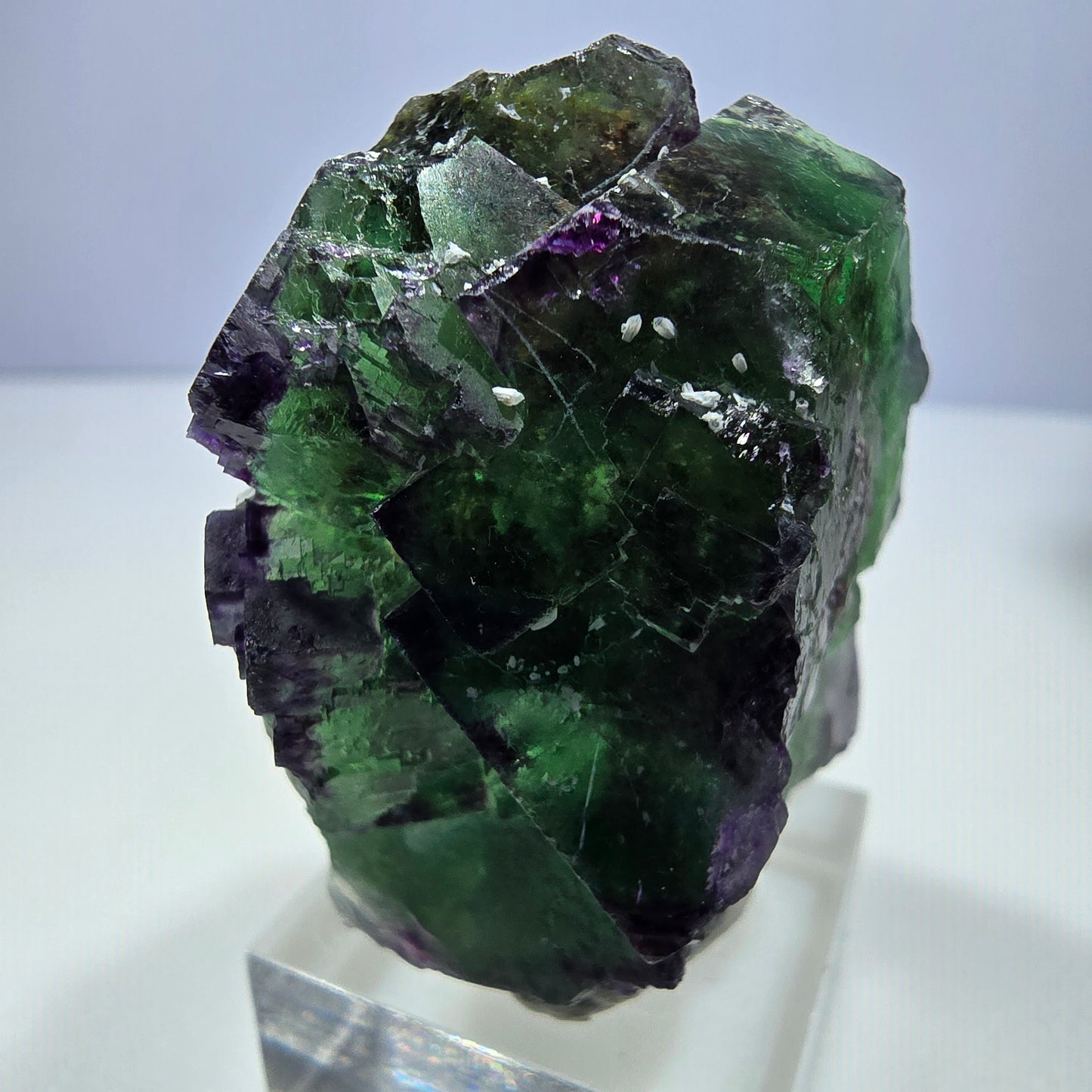 Spécimen de cube de fluorite fantôme parqueté zonal Okorusu, Namibie 46*42*27mm