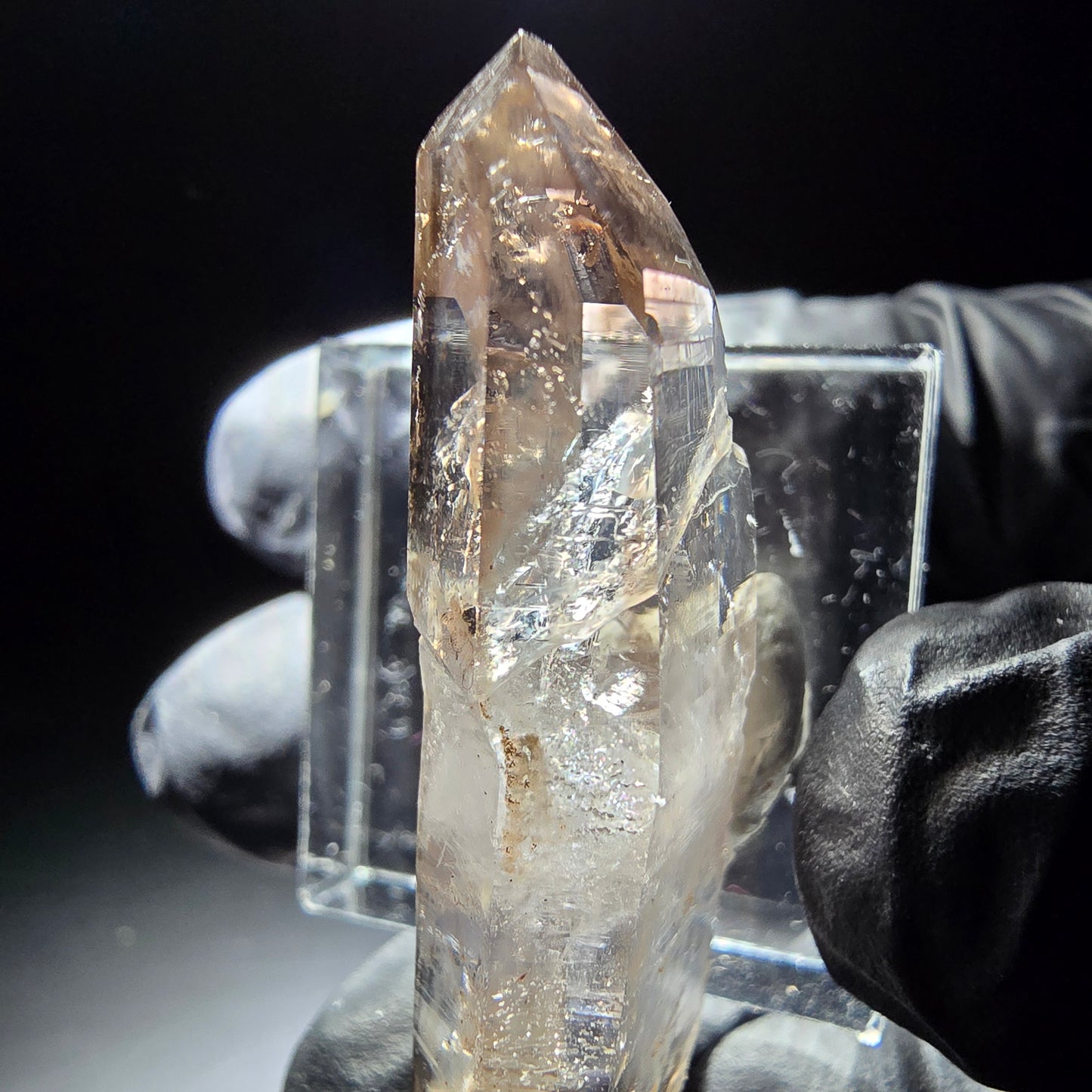 Phantom Rauchquarz Doppelender Spitze Goboboseb, Namibia 47*16*8mm Sammlung