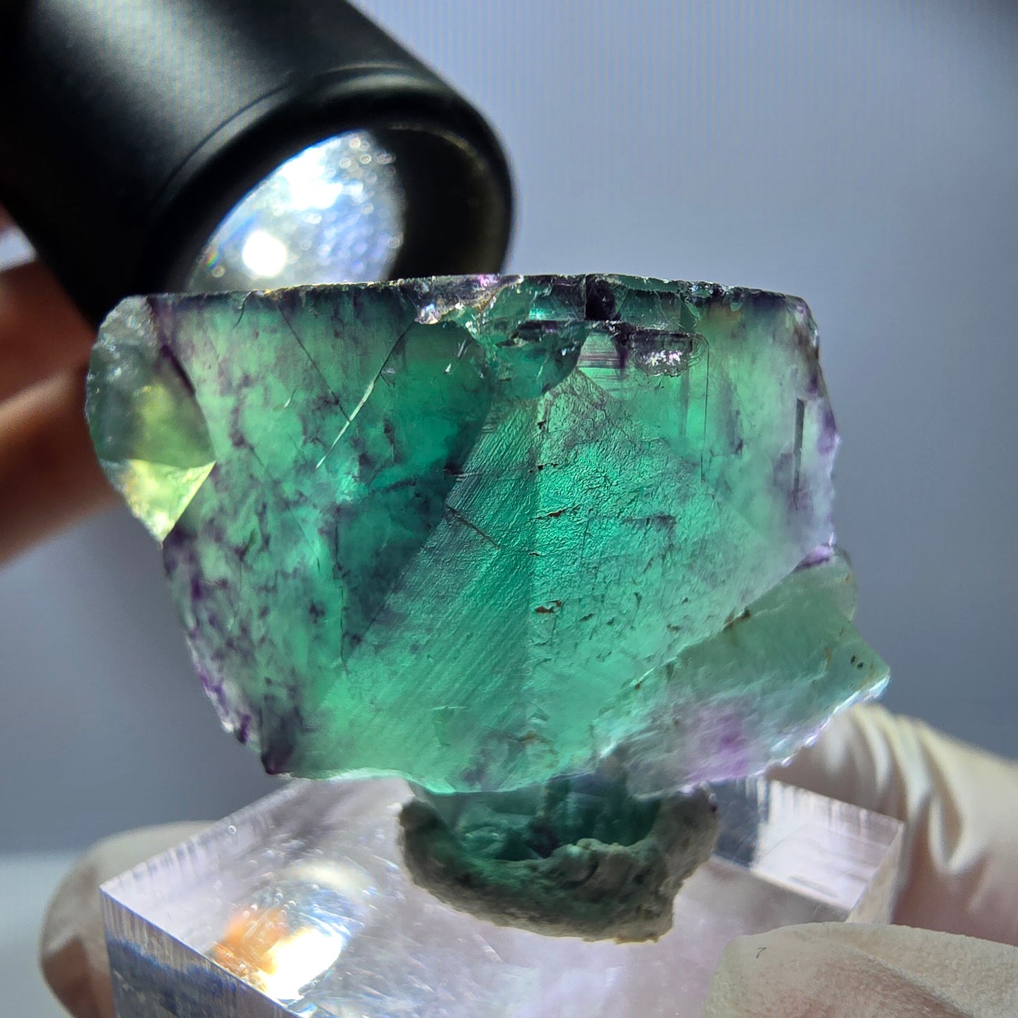 Rare Fluorite Cube Specimen, green purple Okorusu, Namibia 37*28*19mm