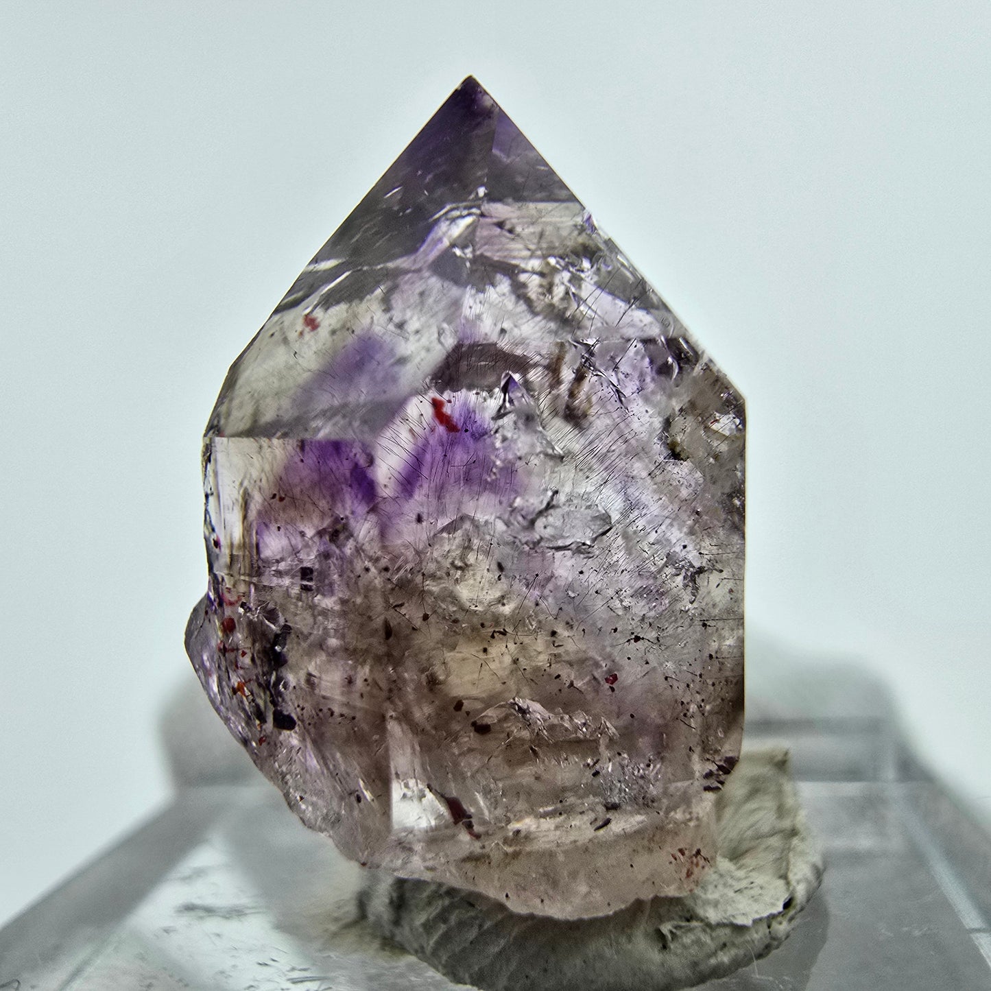 Clear Phantom Amethyst with Hematite Goboboseb, Namibia 23*20*14mm