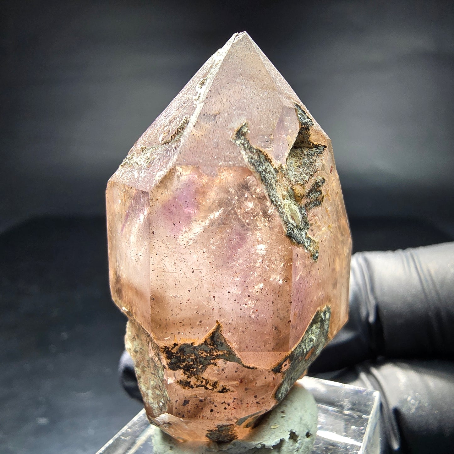 Schöne Phantom Amethyst Zepter Spitze lila Brandberg, Namibia 44*32*21mm