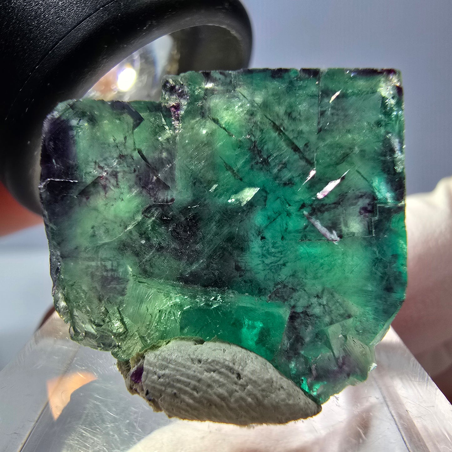 Phantom Fluorit Würfel parkettiert, grün lila Okorusu, Namibia 22*20*17mm