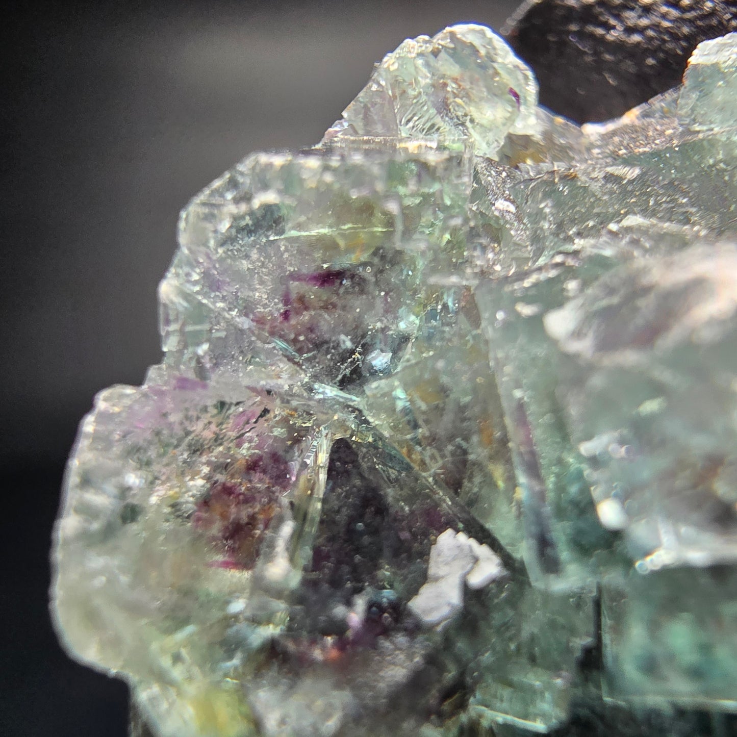 Cube de fluorite fantôme transparent, vert Okorusu, Collection namibie 45x32x32mm