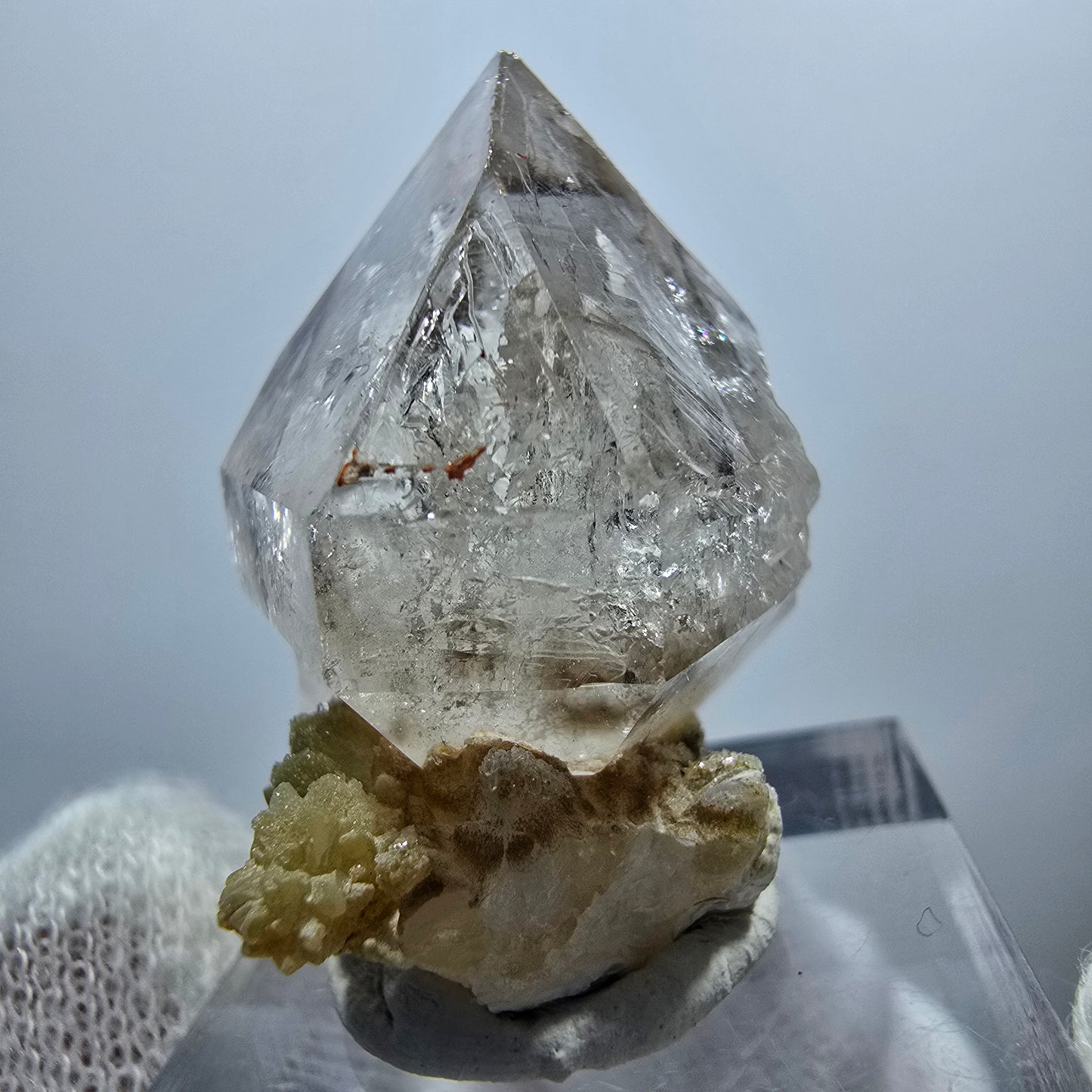 Sceptre en quartz fumé fantôme Enhydro, 1x Bubble Goboboseb, Namibie 33 x 25 x 21 mm