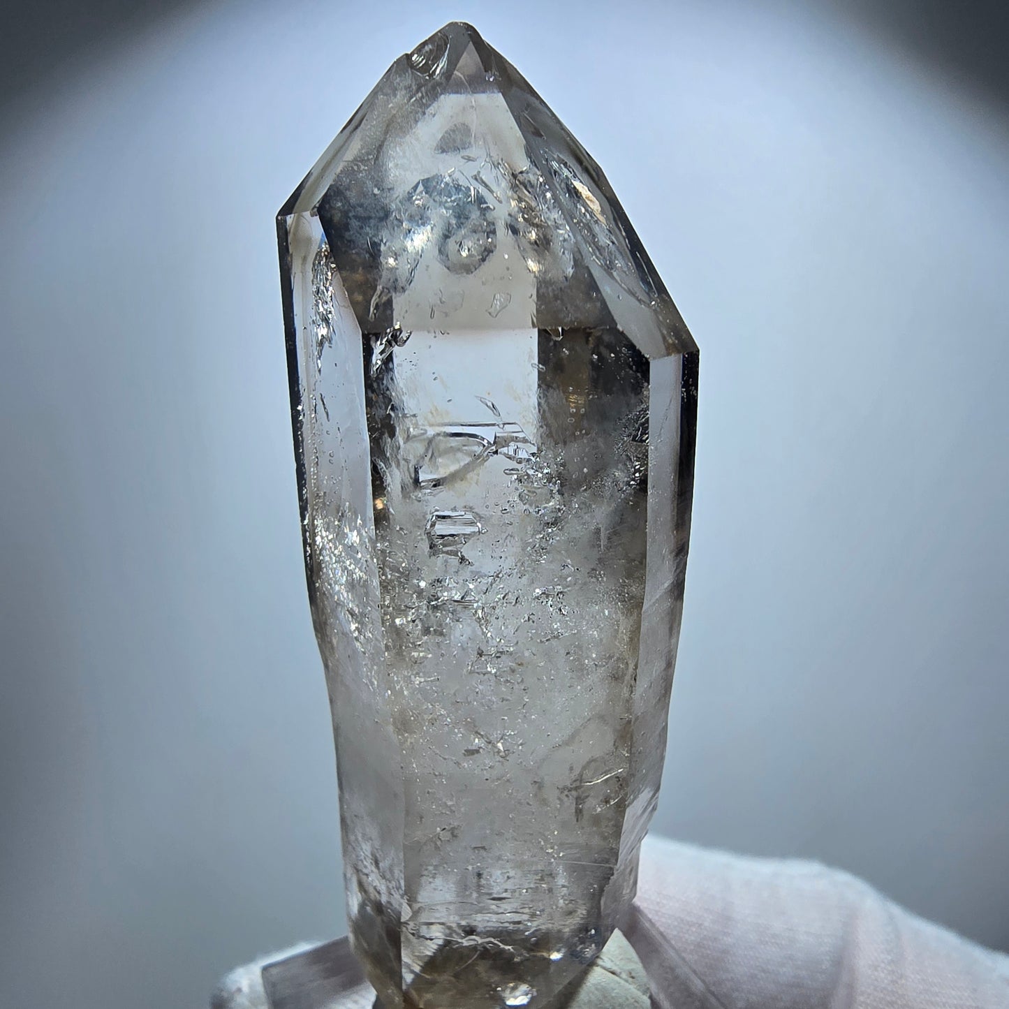 Großer Phantom Rauchquarz DT Zepter Kristall Goboboseb, Namibia 67*25*18mm