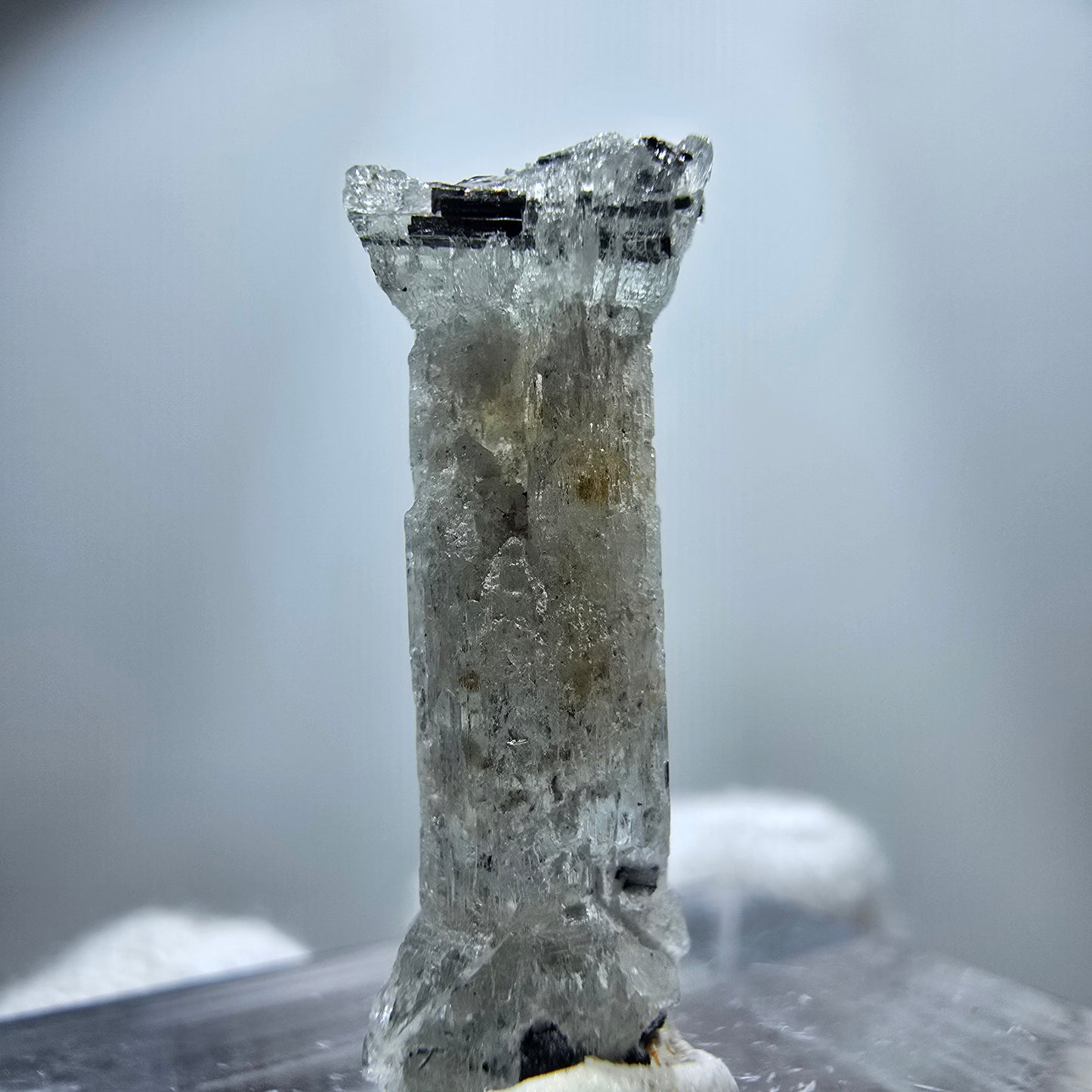 Seltener Aquamarin X mit Schörl Turmalin Erongo, Namibia 21*8*6mm