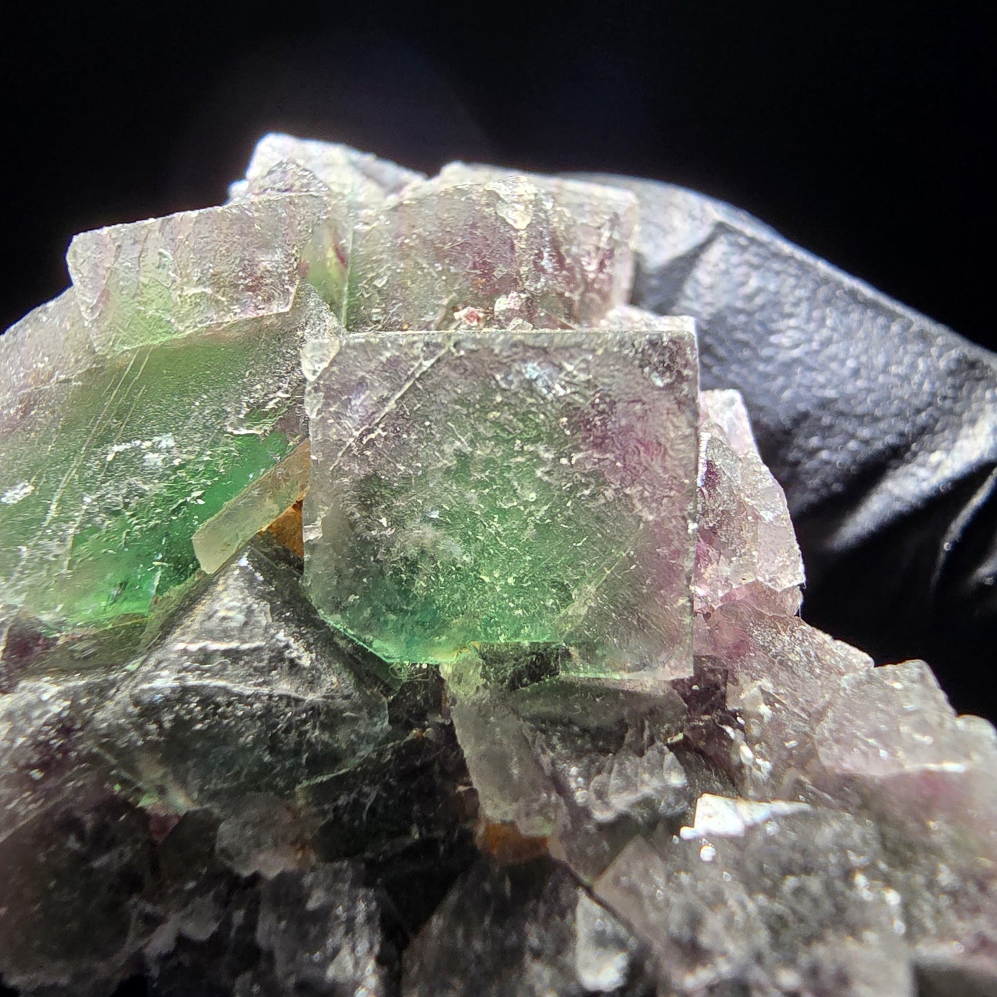 Phantom Fluorite Cube Tier Violet Vert Blanc Erongo, Namibie 55*35*21mm Collection