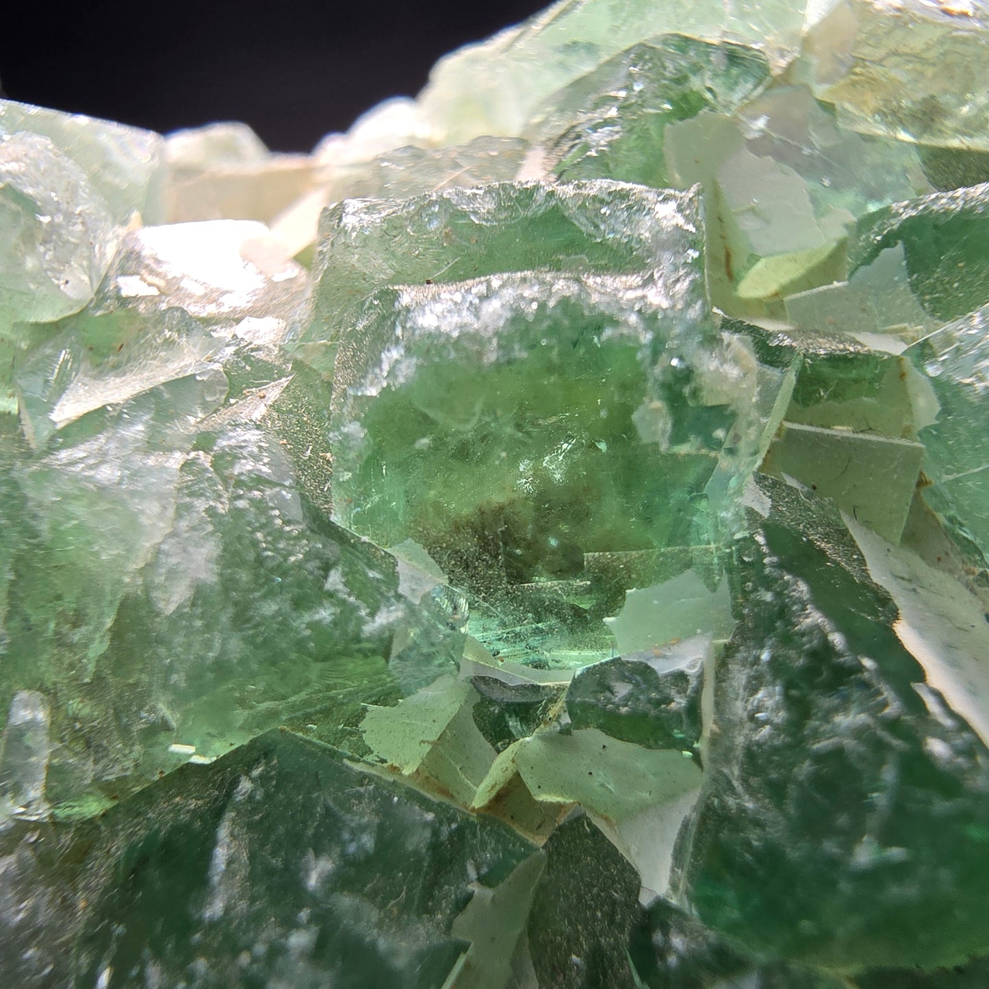 Cubes de fluorite très clairs niveau vert Okorusu, collection Namibie 47*47*17mm