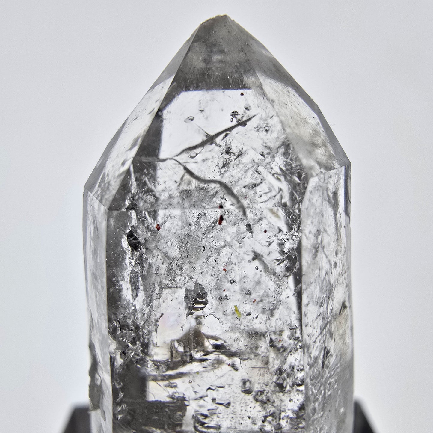 Enhydro Skeleton Smoky Quartz Scepter, 2x Bubble Valentine Pocket, Namibia 35*18*12mm